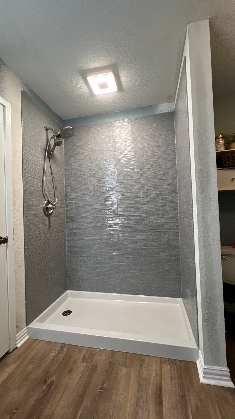 Bathroom Remodel using The Onyx Collection by Ekon Bath, LLC