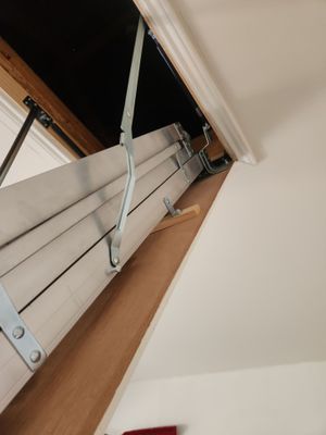 Werner Aluminum Pull-Down Attic Ladder Installation in Stable wood at Slaughter Creek Austin