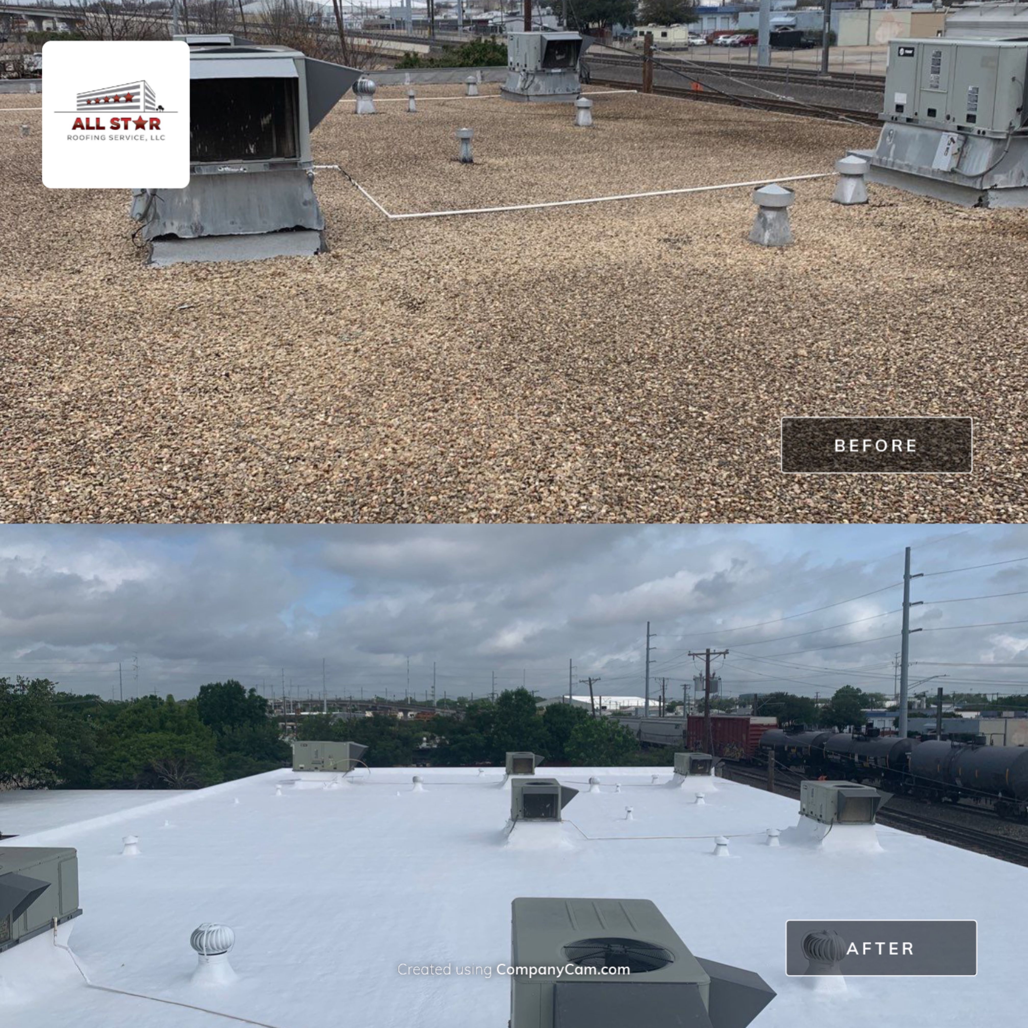 Foam & Metal Roof Restoration – Thermo Sensors (Garland, TX) by All Star Roofing LLC