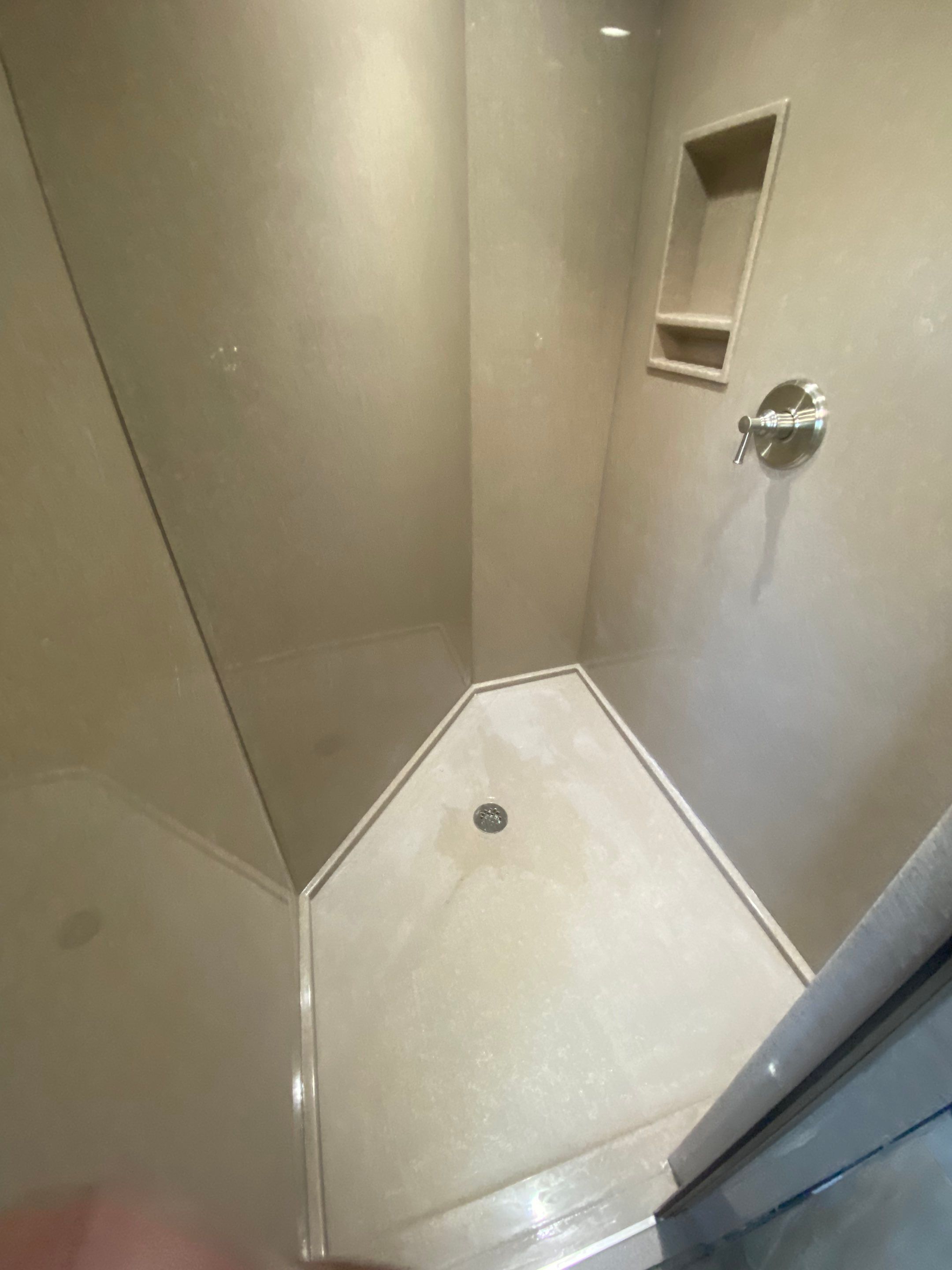 Cave Shower Replaced with Onyx by The Shower Company