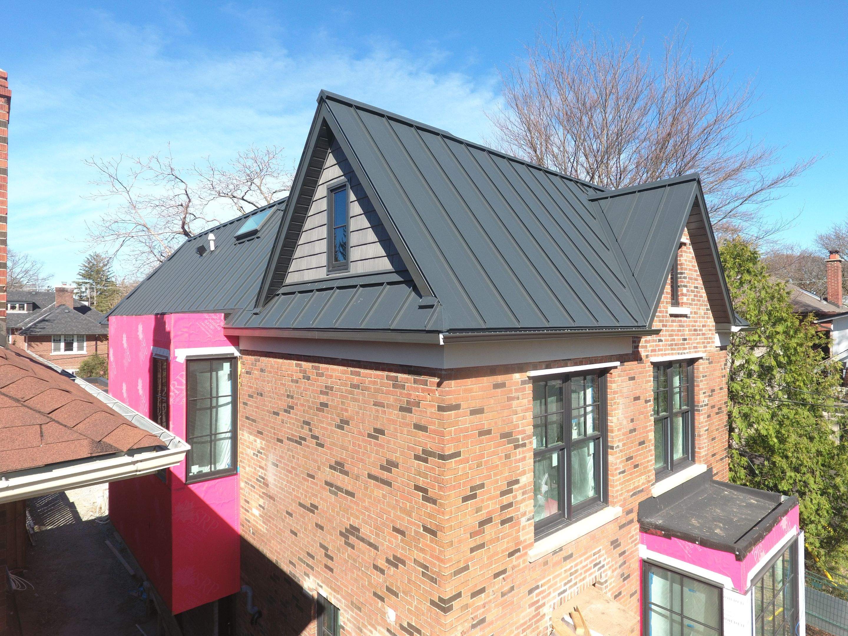 New Home Construction using 24 Ga Standing Seam Metal by Jay Carter Roofing & Sheet Metal