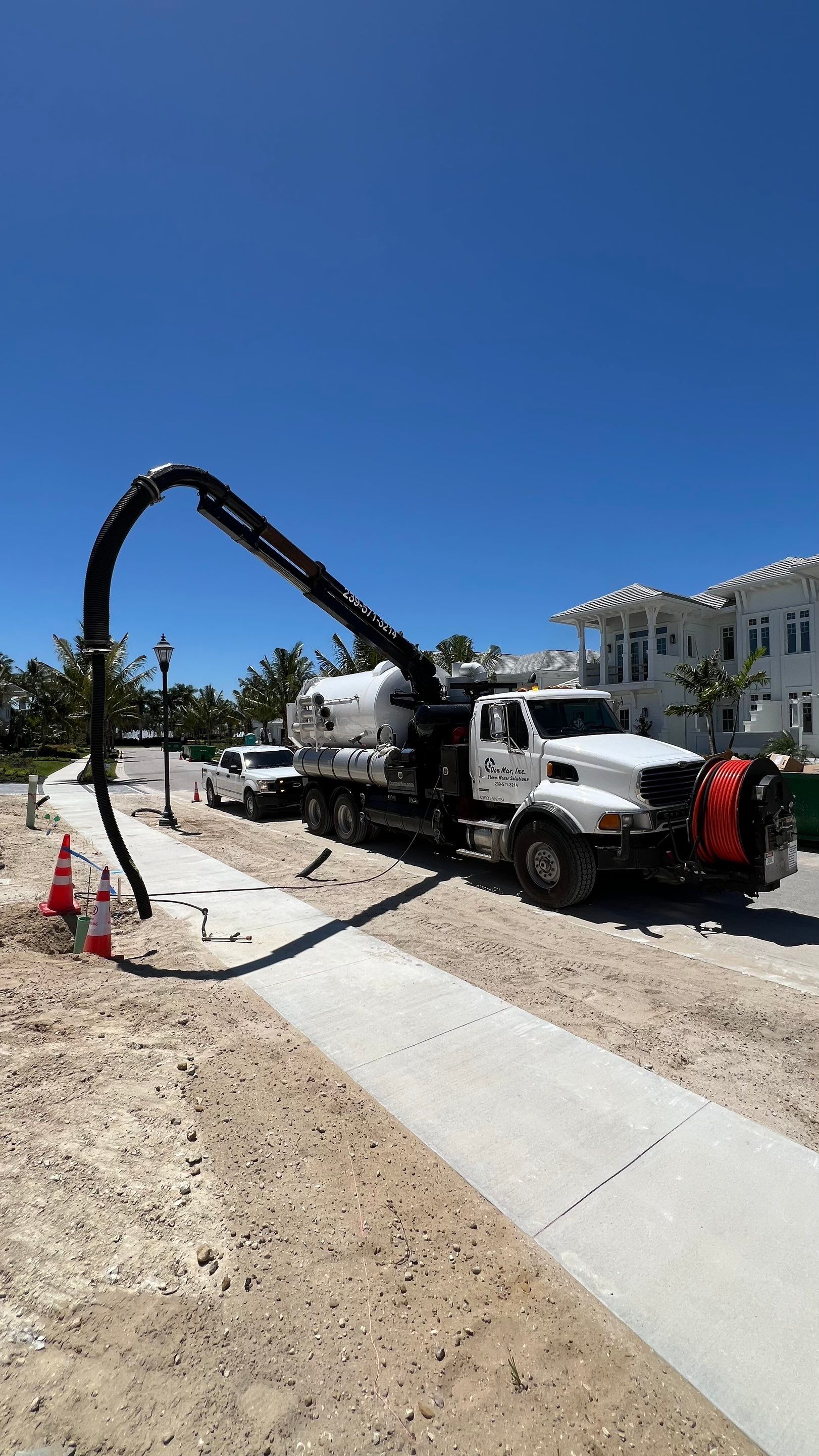New Residential Construction Sewer Line Cleaning by APS Power & Water