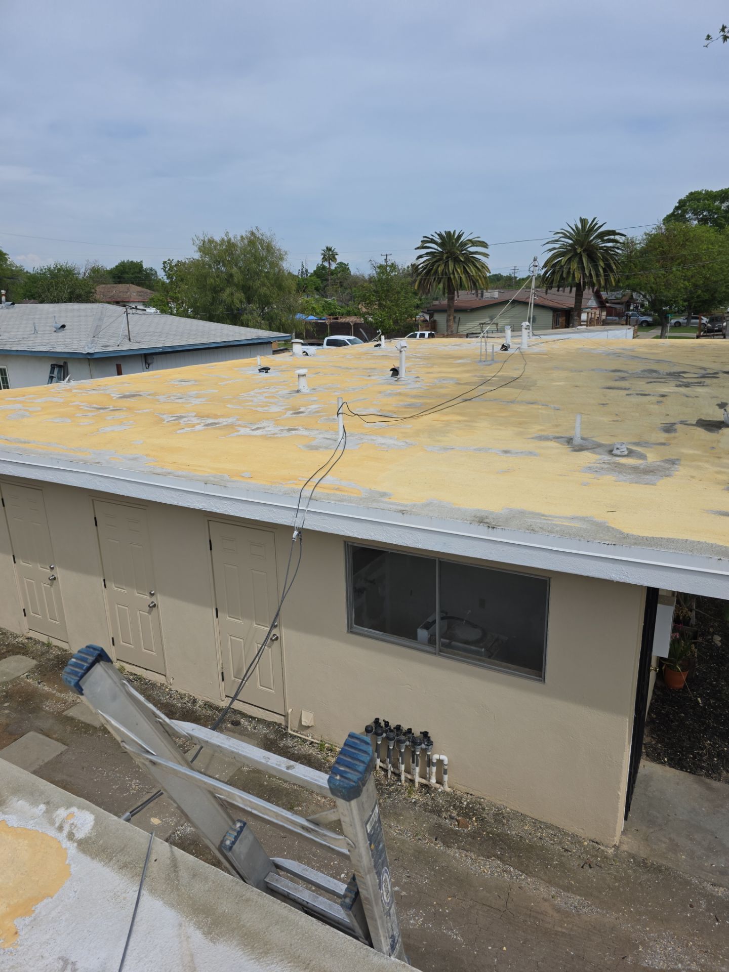 Foam Refurbish using Conklin Benchmark/PUMA XL coatings and spray foam by Straight Edge Roofing Inc