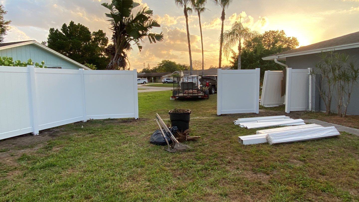 Sarasota, FL White Vinyl Privacy Fence by Asap fence and gates, LLC