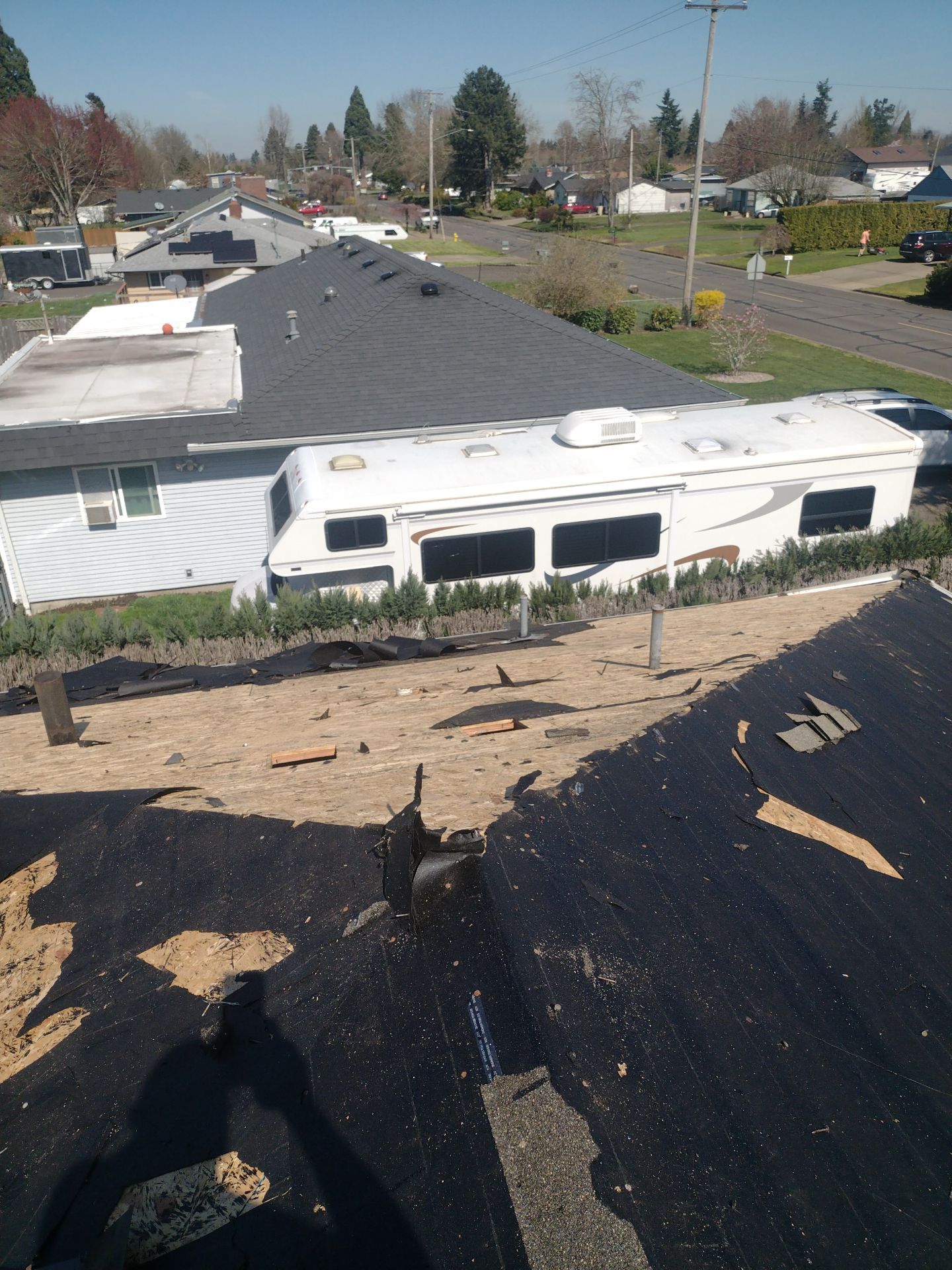Residential Roofing Installation using IKO Dynasty (Color: Granite Black) by Orezona Building & Roofing Company, Inc.
