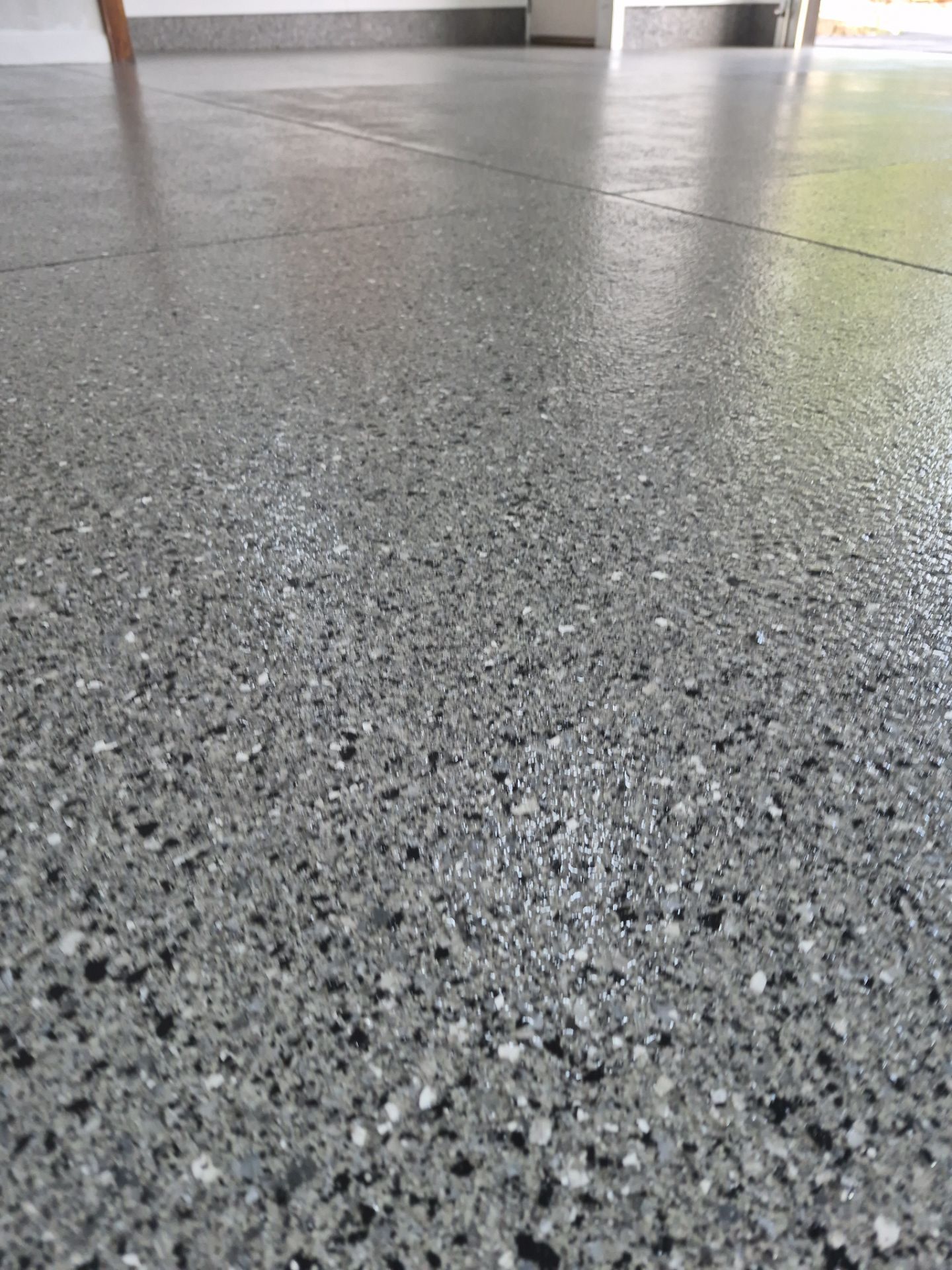 Slate Hybrid Polyaspartic Garage Floor Coating in Rathdrum, Idaho by Croc Coatings, LLC