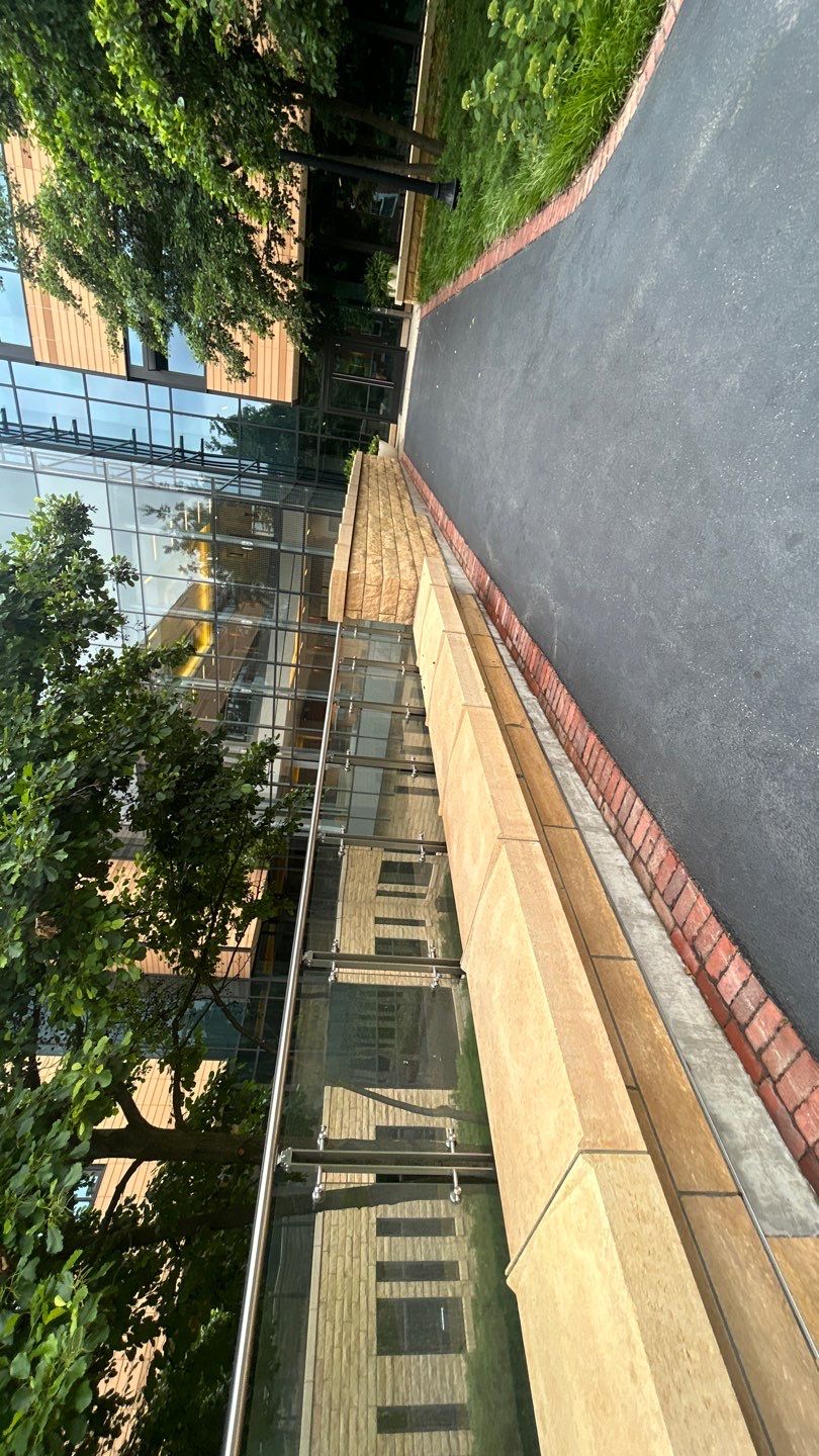 natural stone using Algaecide, soft wash soap by Northern Power Washing LLC.