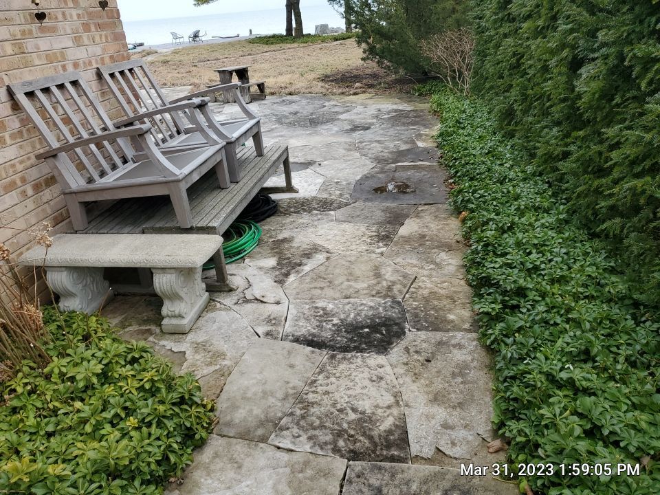 Evanston, IL stone patio cleaning by Northern Power Washing LLC.