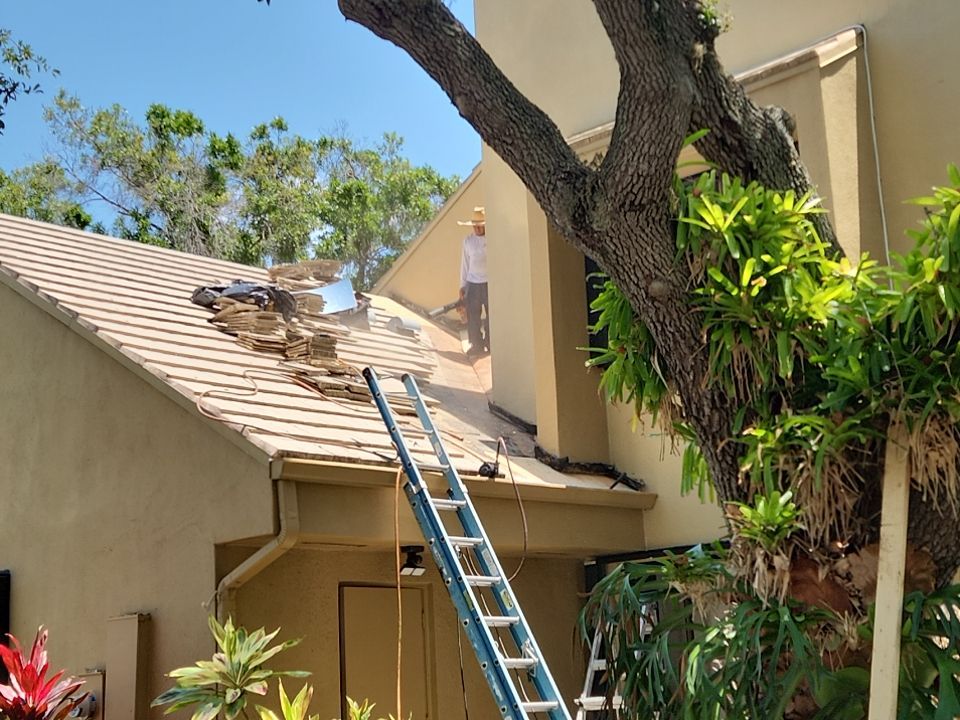 Concrete Tile Roof Repair and Decking Replacement in Boca Raton by Aastro Roofing