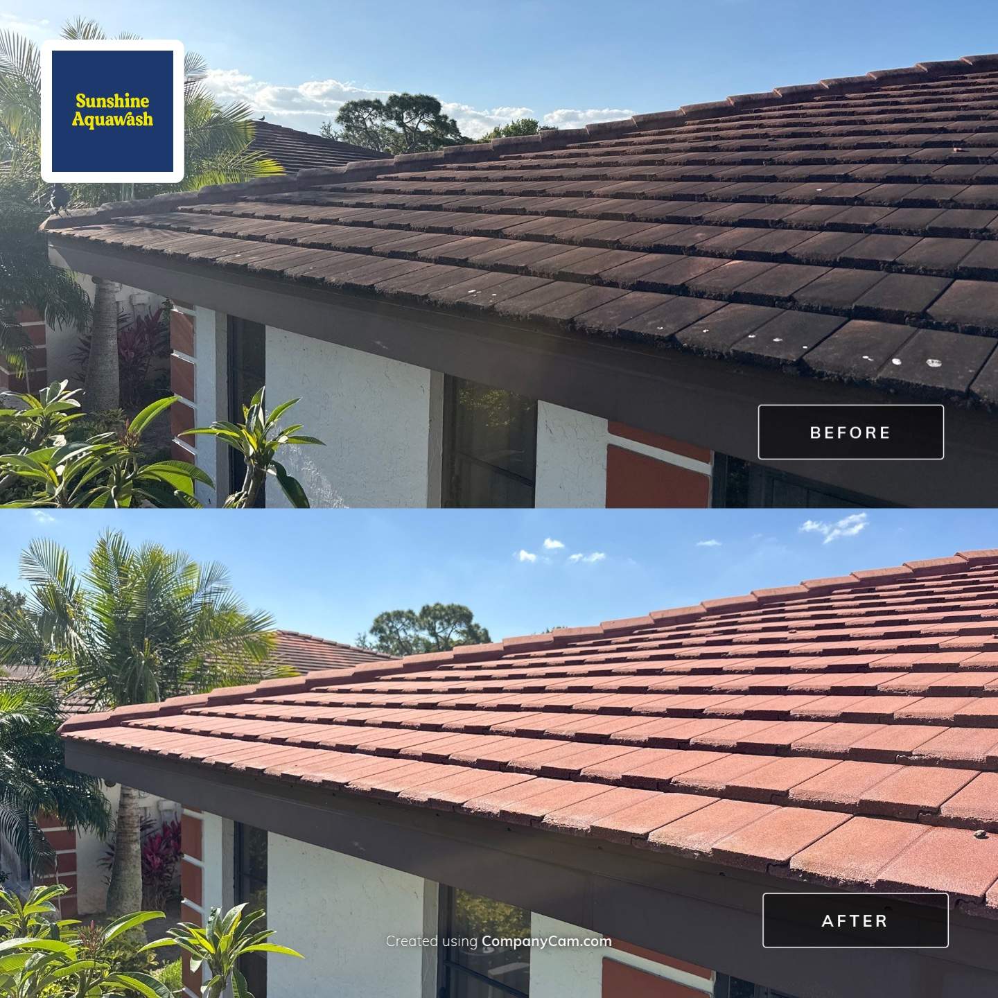 Tile Roof & Driveway Cleaning in Vivienda at Bradenton, FL | No Roof Walking by Sunshine AquaWash