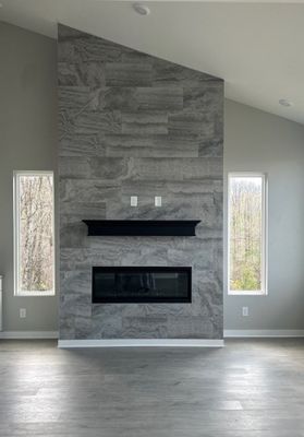 Floor to Ceiling Fireplace Surround