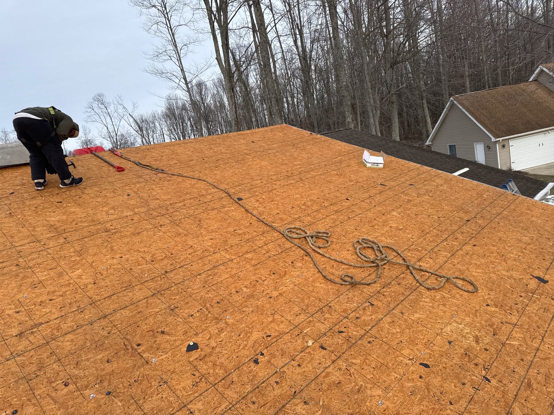 Residential Roofing Installation using Timberline HDZ Shingles - Williamsburg Slate by RoofX 