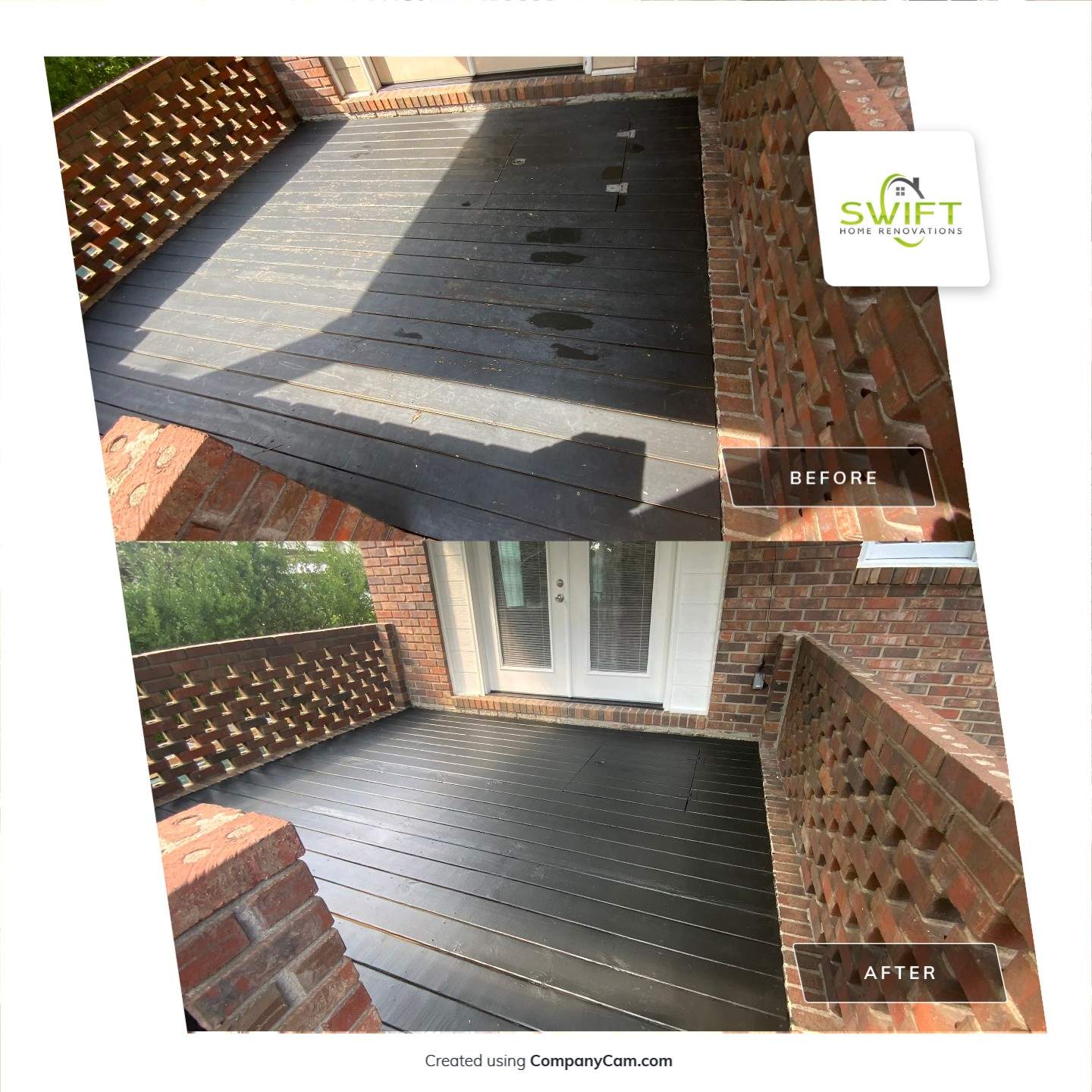 Full Exterior Trim Painting and Multi-Level Deck Staining by Swift Home Renovations