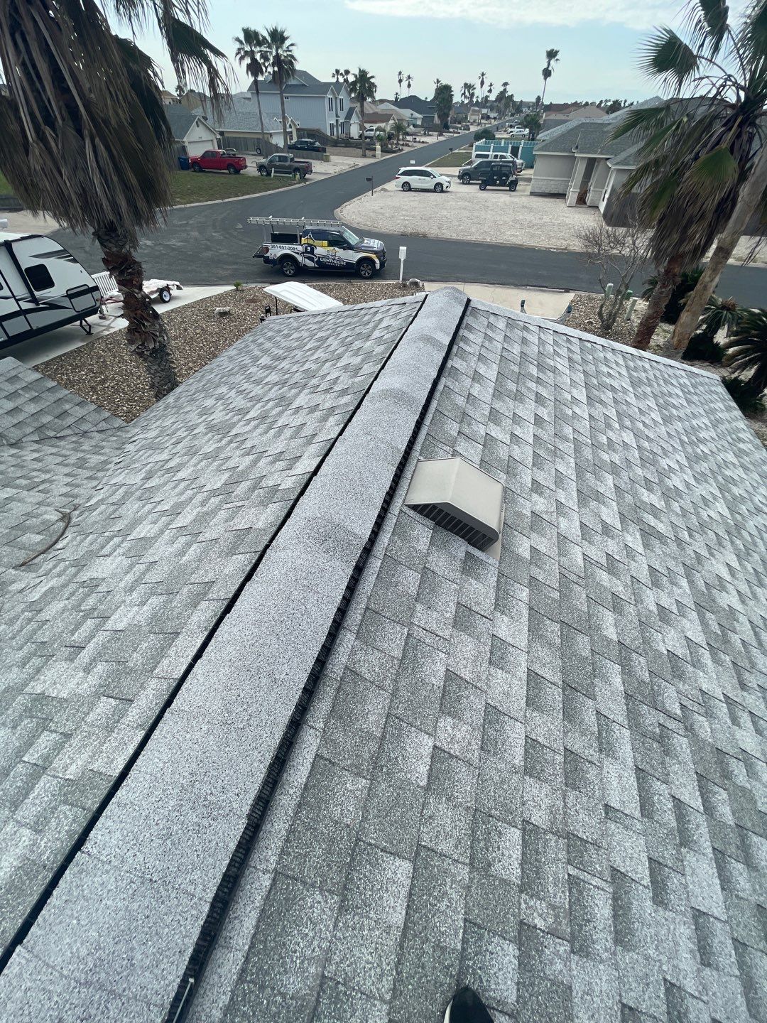 Residential Roofing Repair using Galvanized Chimney Cap & Chase by Lighthouse Roofing