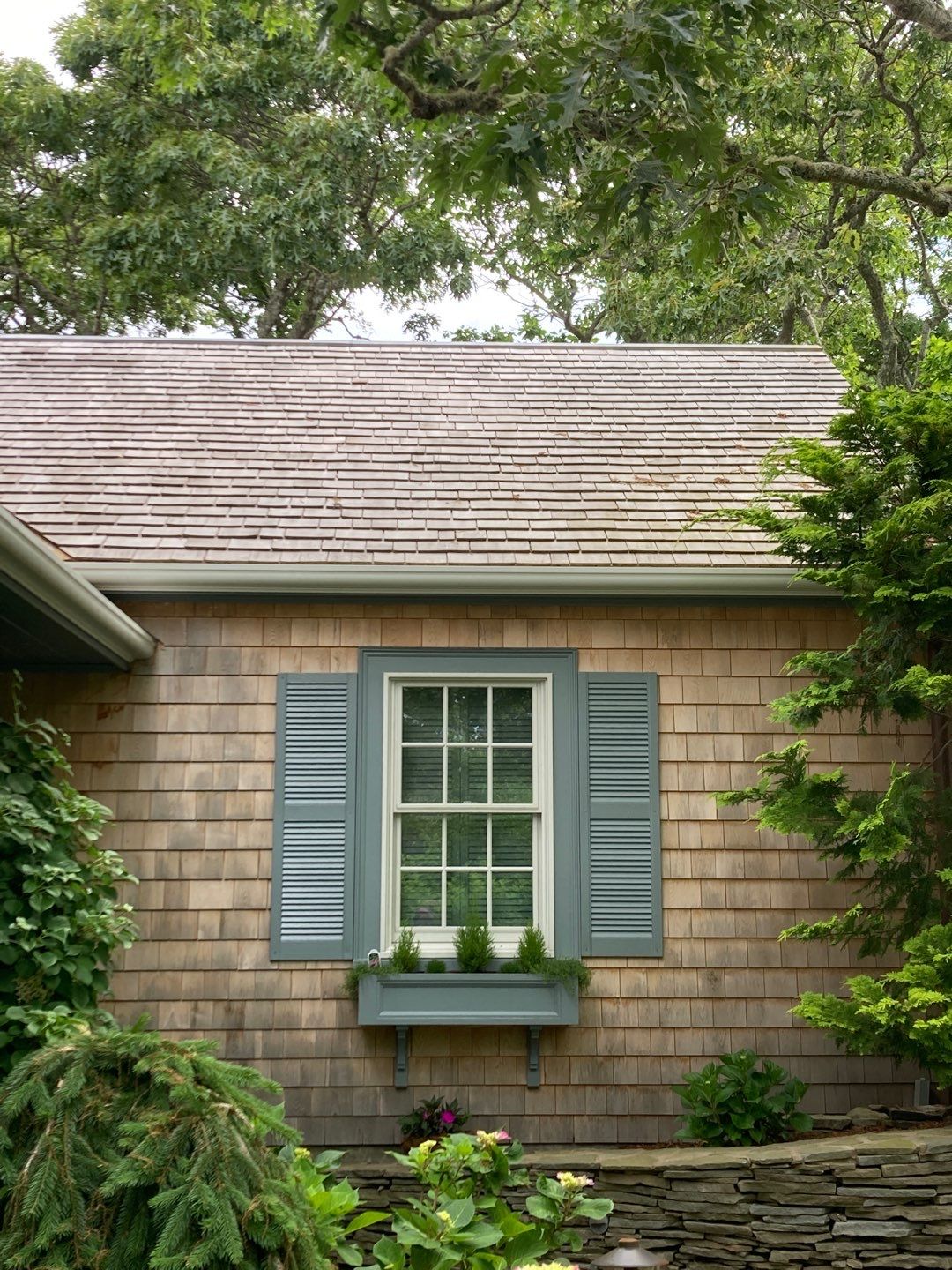 Gutter Installation using 4x5 FiberGlass Gutter in Falmouth, MA by Gutter Pro Enterprises