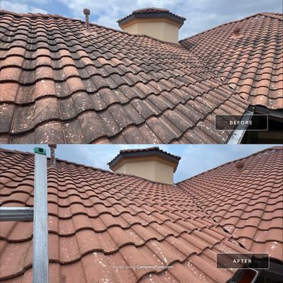 Tile Roof Wash Project in Boerne