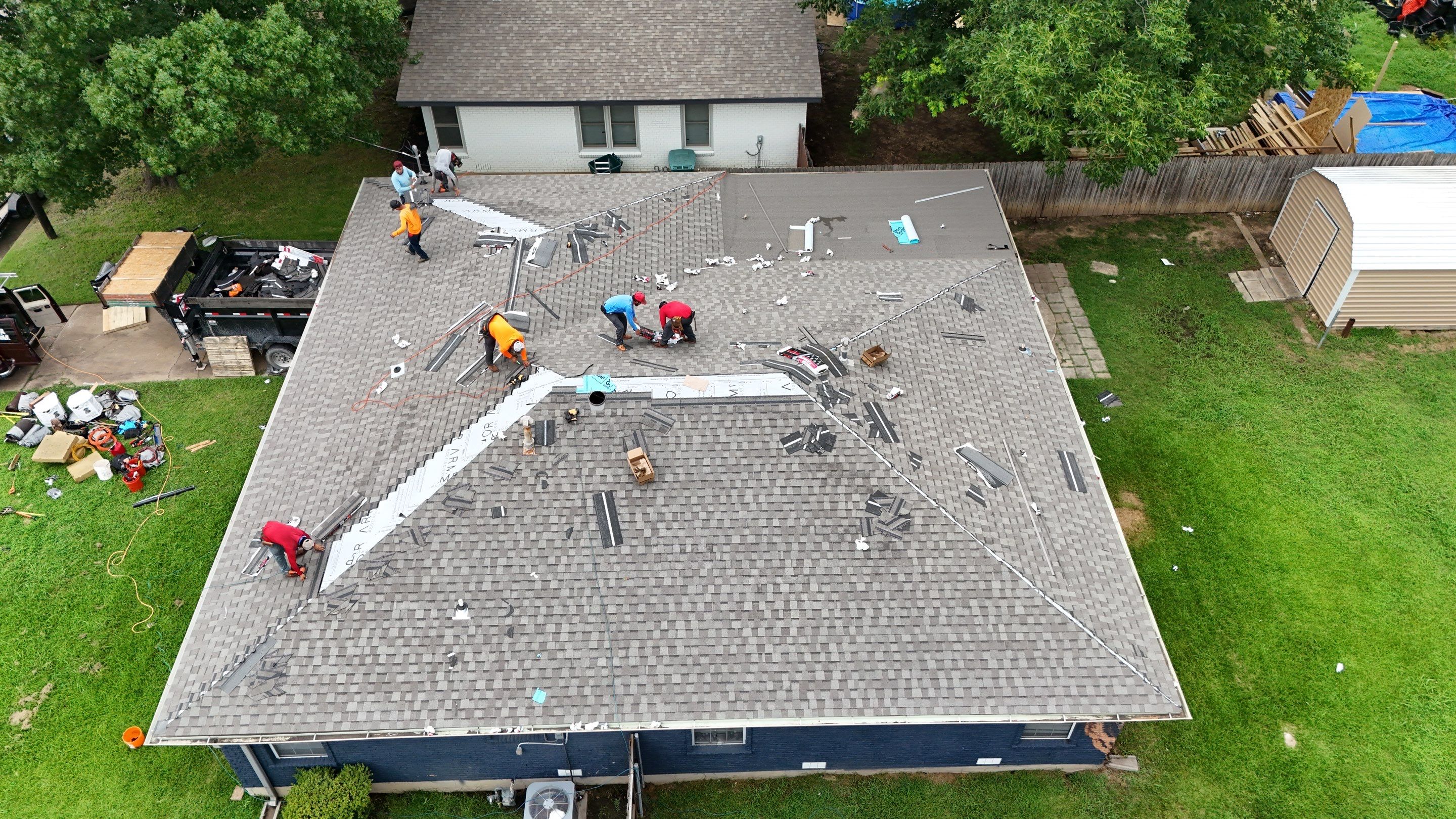 Sherman Residential Roof Replacement With Tamko Titan Weathered Wood Shingles by Armor Roofing | Exteriors