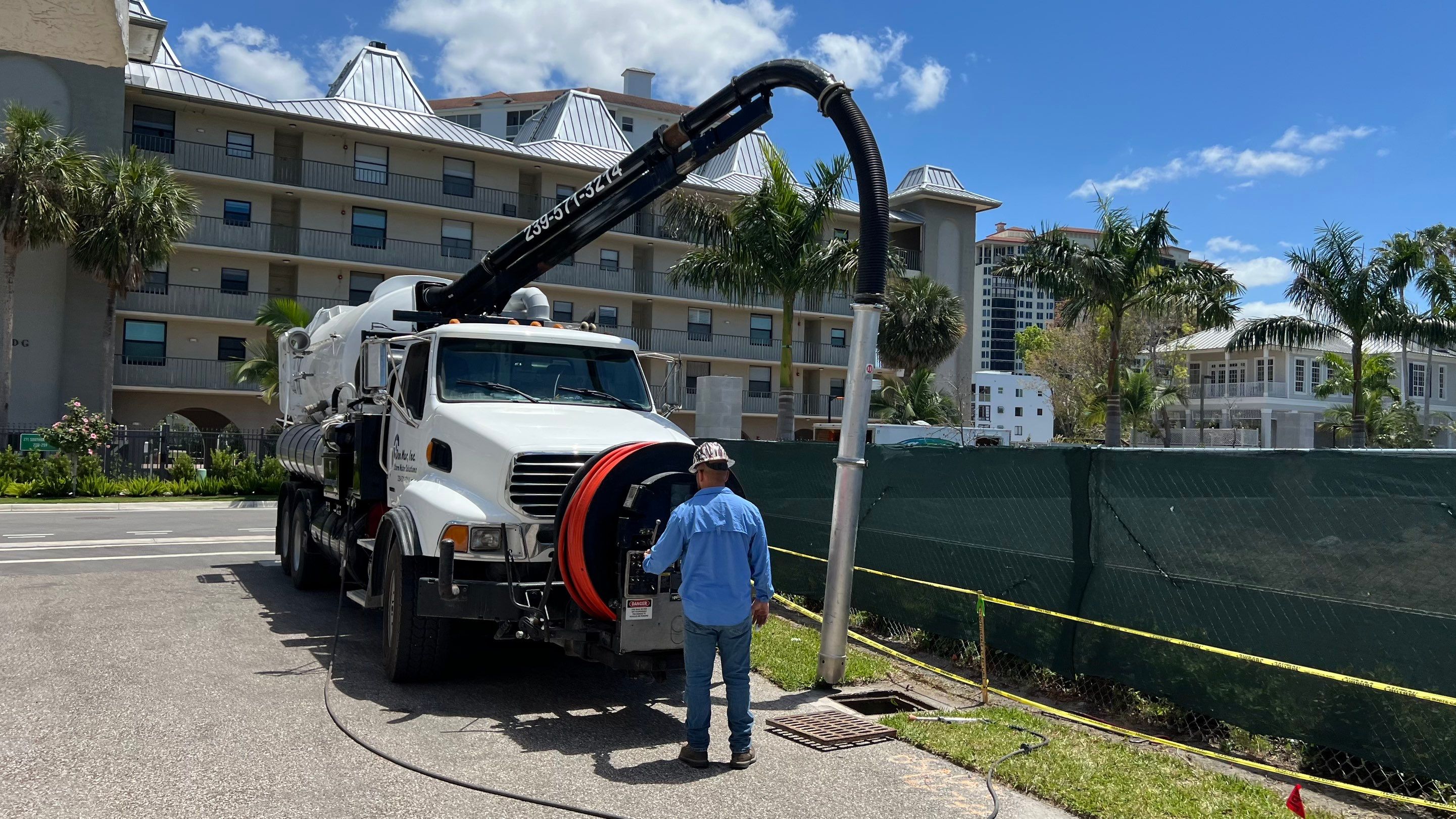 Naples Condo Catch Basin Cleaning by APS Power & Water