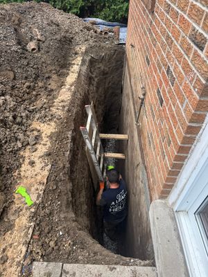 Residential Exterior Foundation Waterproofing and Membrane Installation in Toronto