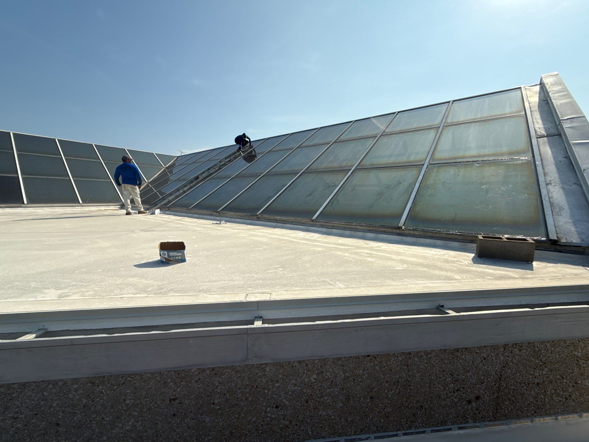 Commercial Roof Skylight Restoration and Sealing in Memphis by Revival Roofing Services