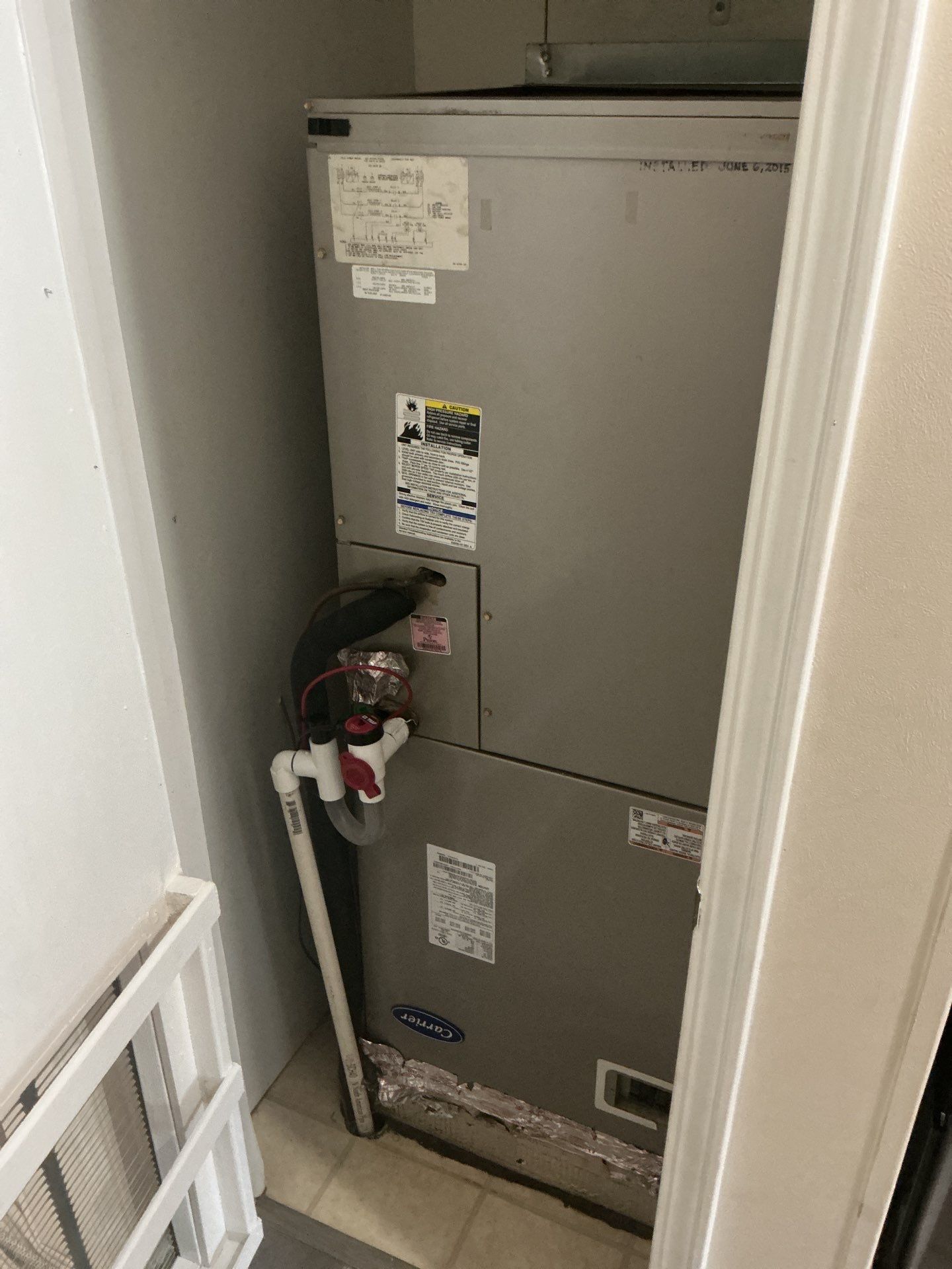 Equipment install in New Market by Elemental Heating and air conditioning LLC