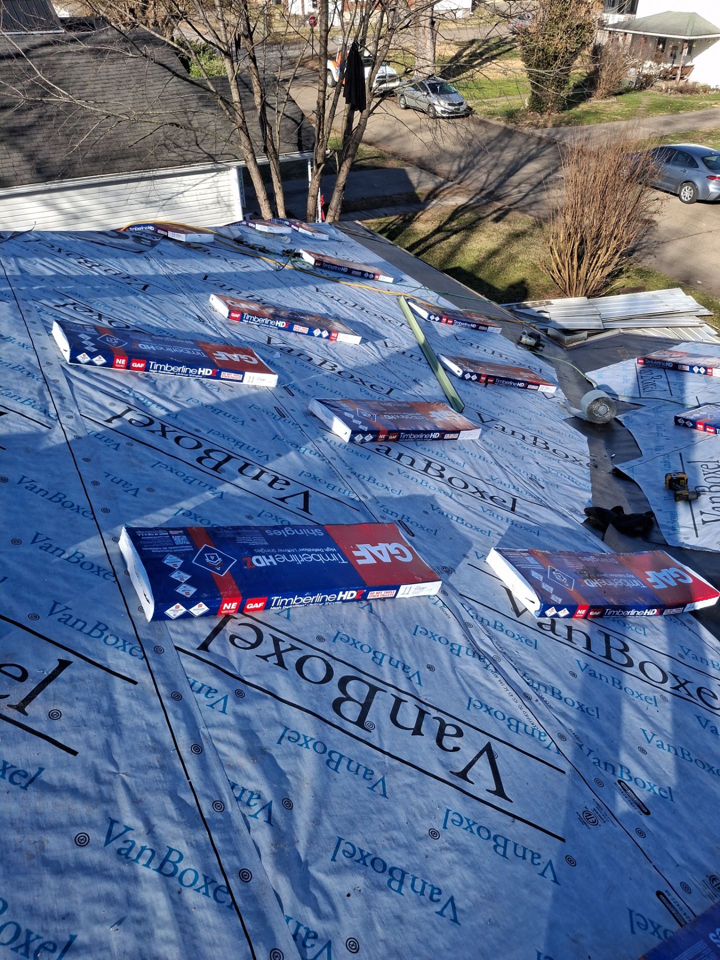 Residential Roofing Installation using GAF TImberline HDZ Hickory by Rainstoppers Roofing