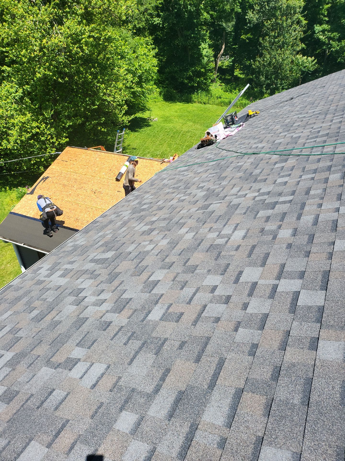 Residential Roofing Installation using Owens Corning TruDefinition Duration AR - Williamsburg Gray by A Plus Exterior
