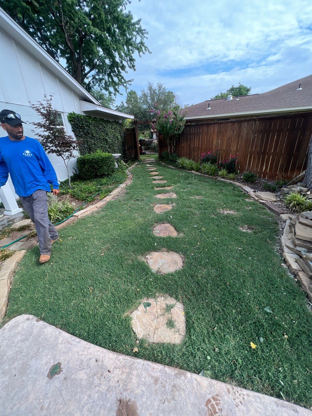 Flagstone walkway using Flagstone  by Clays Services Inc