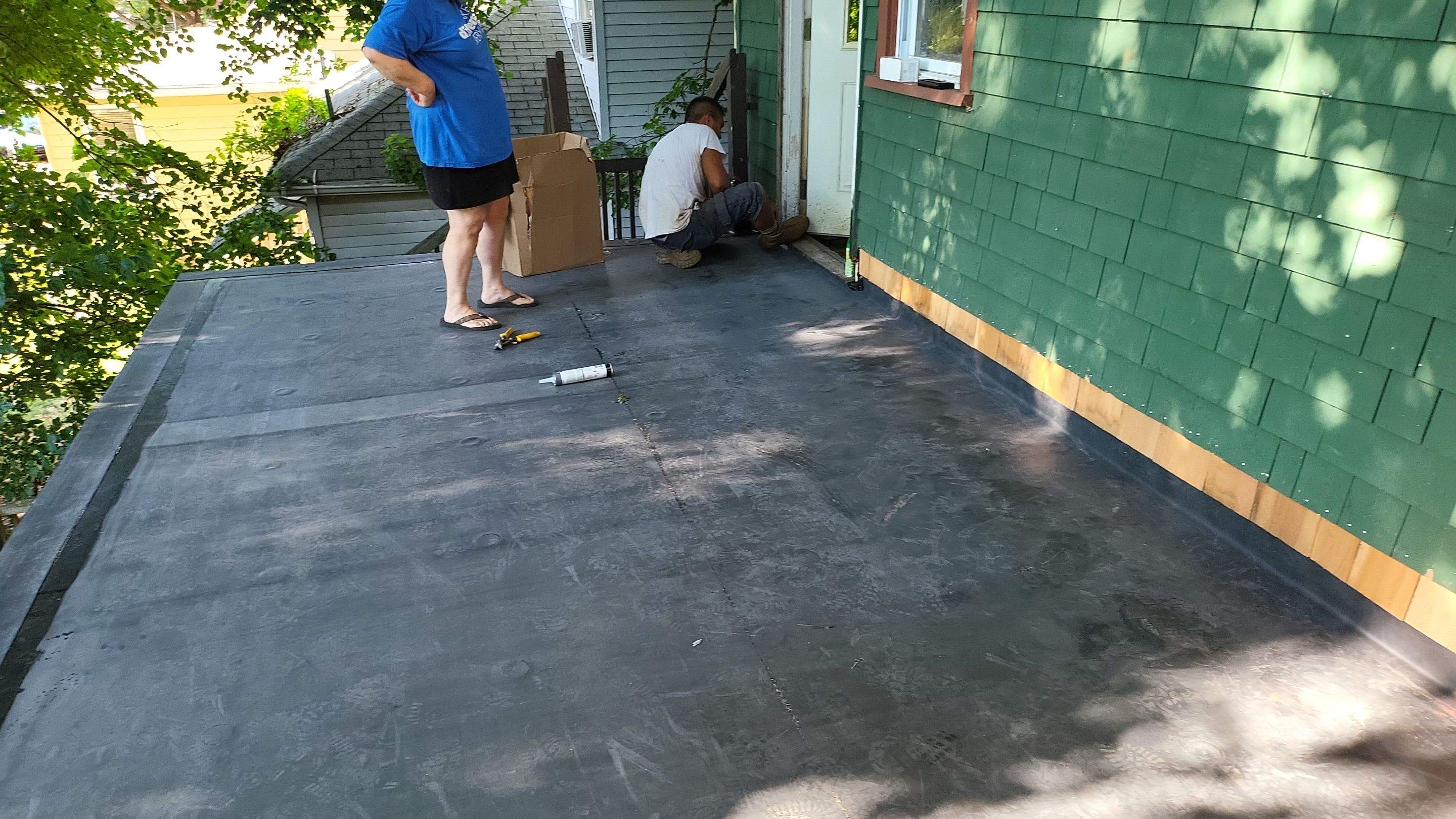 Deck Installation using EPDM substrate by A Plus Exterior