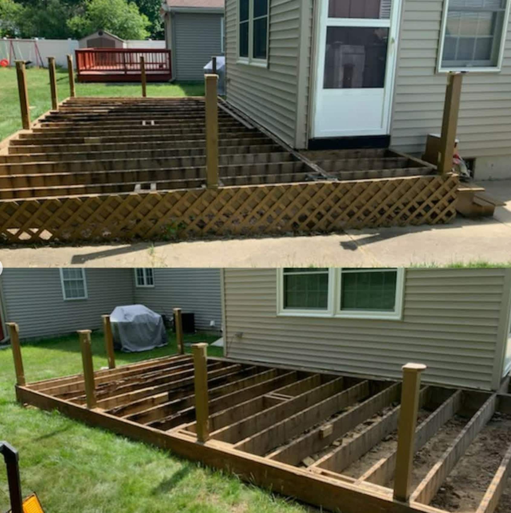 Deck refacing using Trex Decking by UBrothers Construction