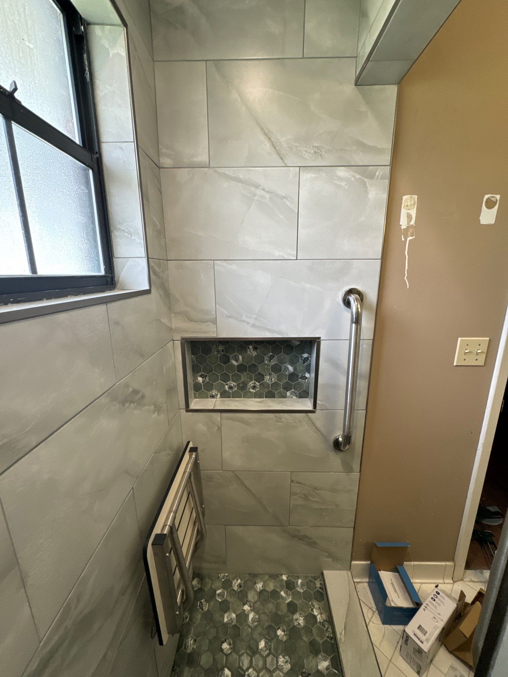 Bathroom Remodel using Custom Products by Axtra Hand