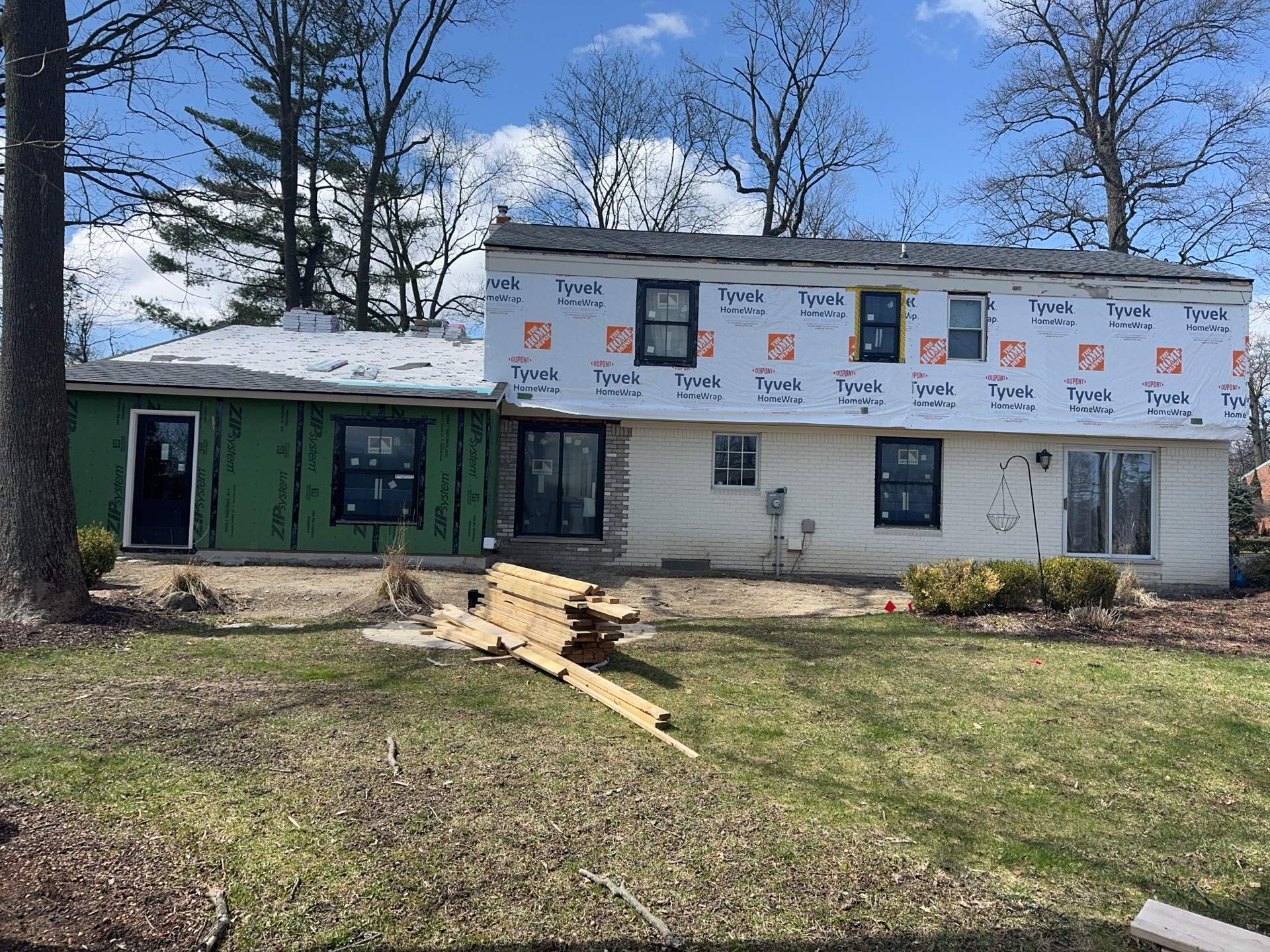 Siding Replacement using Hardie Plank S8 1/4"  Arctic White by 180 Contractors