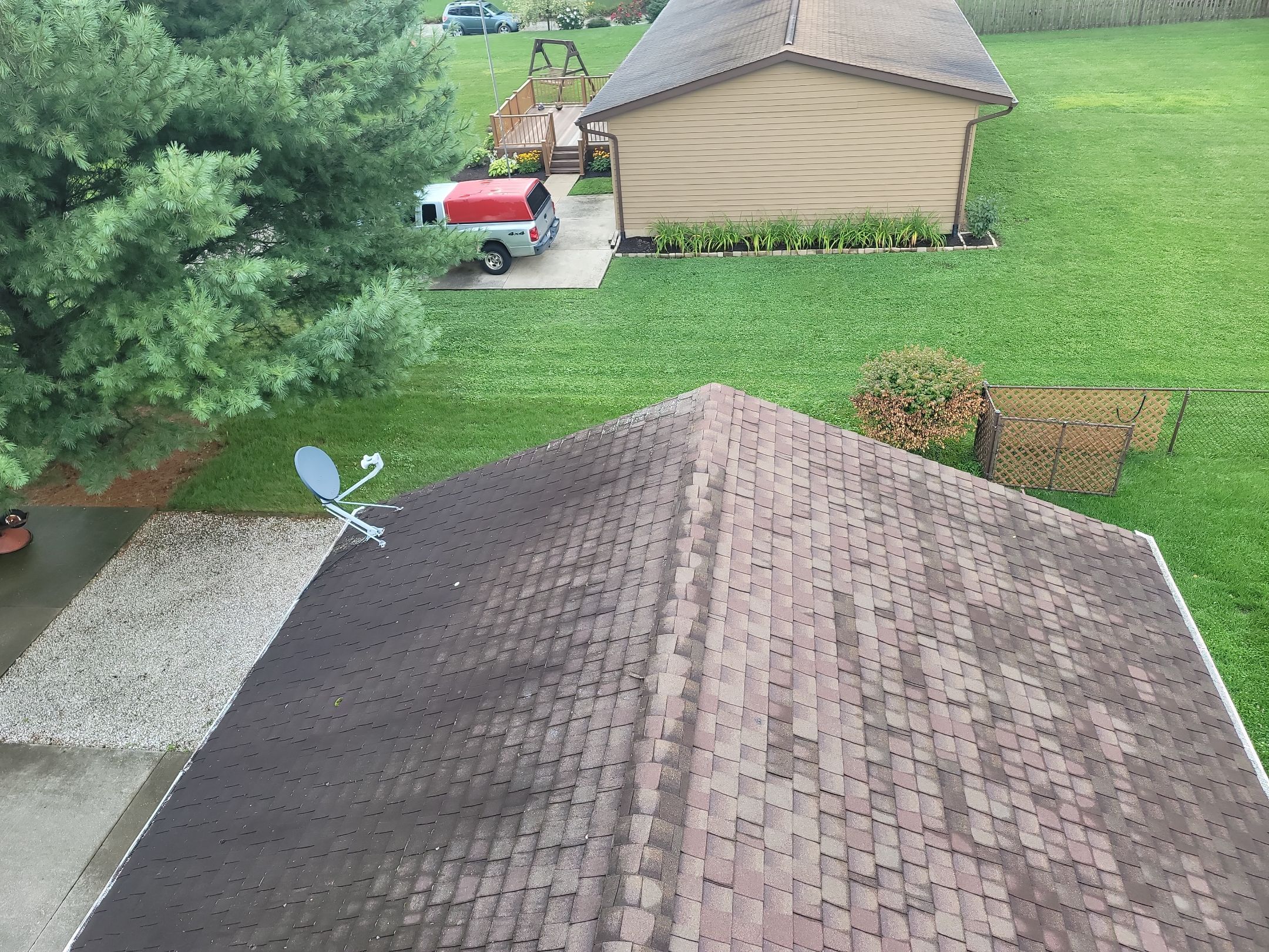 Atlas Pinnacle, Color: Weathered Wood, Drip Edge, Color: Royal Brown by Eagle Eye Roofing