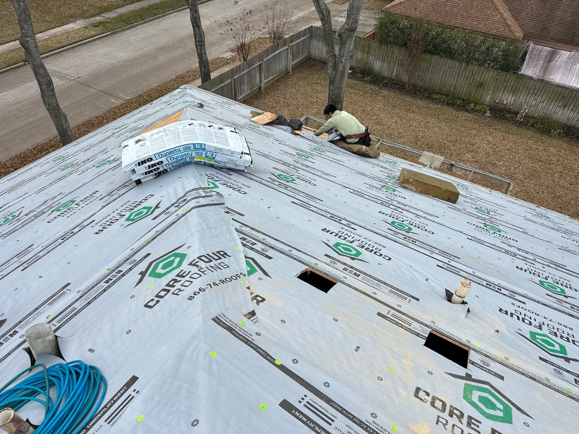 Roof Replacement completed in the Cypress Area! by Core Four Roofing