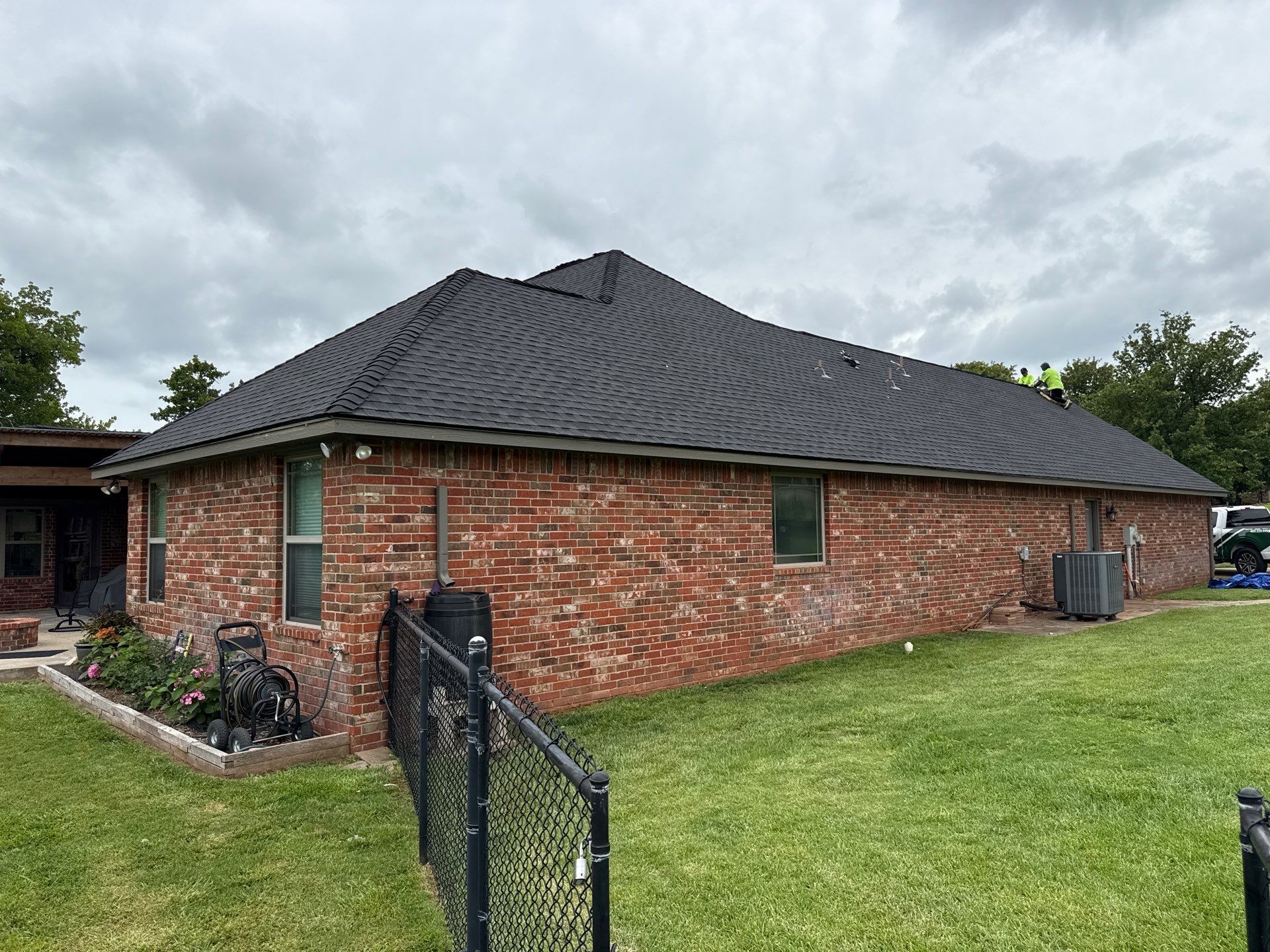 roof replacement & gutter installation in Blanchard by McCann's Roofing and Construction