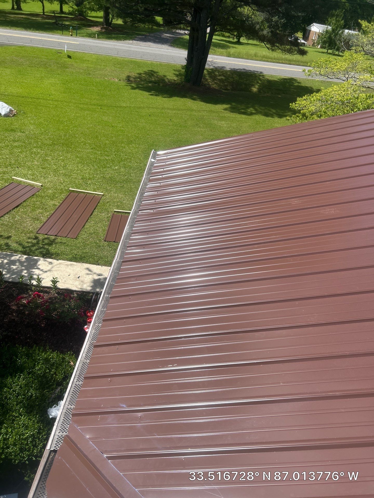 Metal Roof Replacement in Sylvan Springs (Brown) by The Roofing Dudes