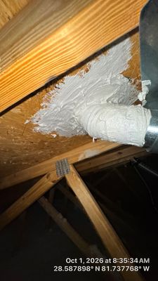 Dryer Vent Lint Removal & Roof Connection Sealing in Minneola