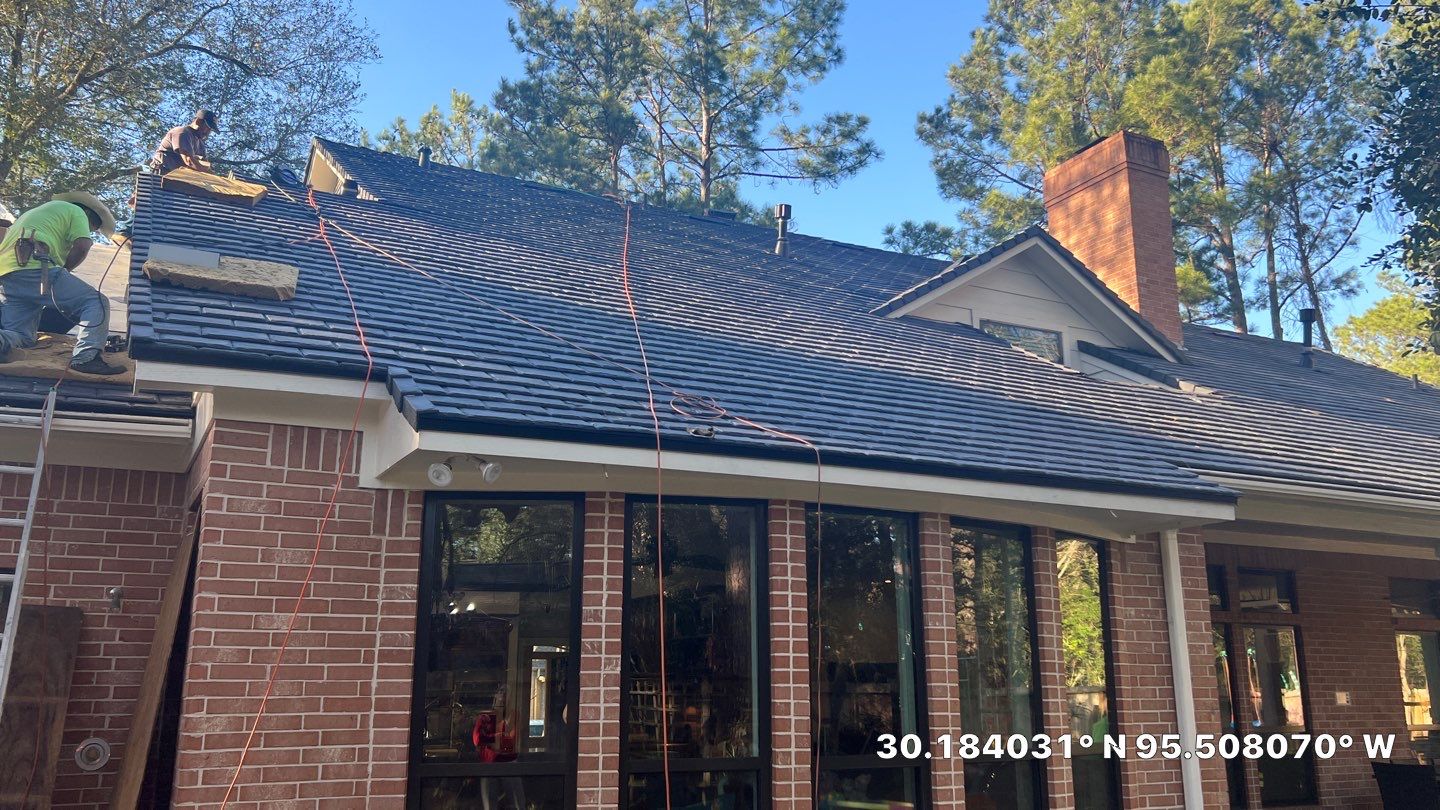 Residential Roof Replacement using Davinci Province Slate Shingles by Elite Roofing LLC