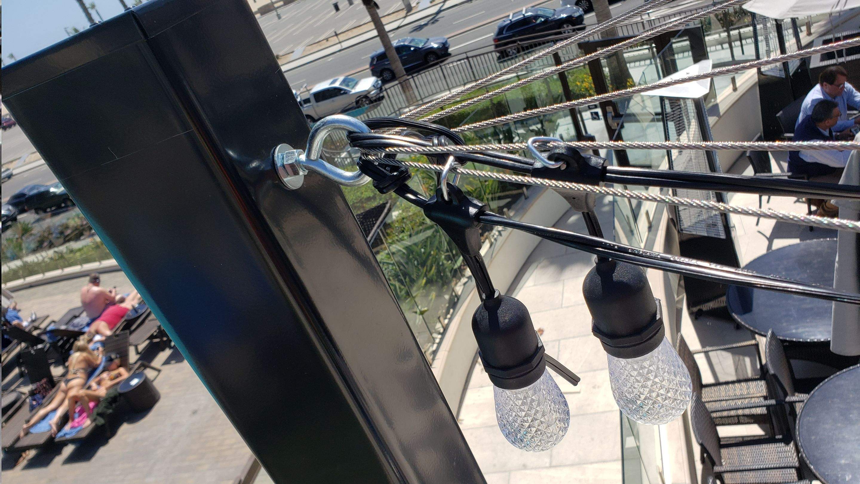 Hilton Waterfront Bistro Light Install by BrightLife Designs llc