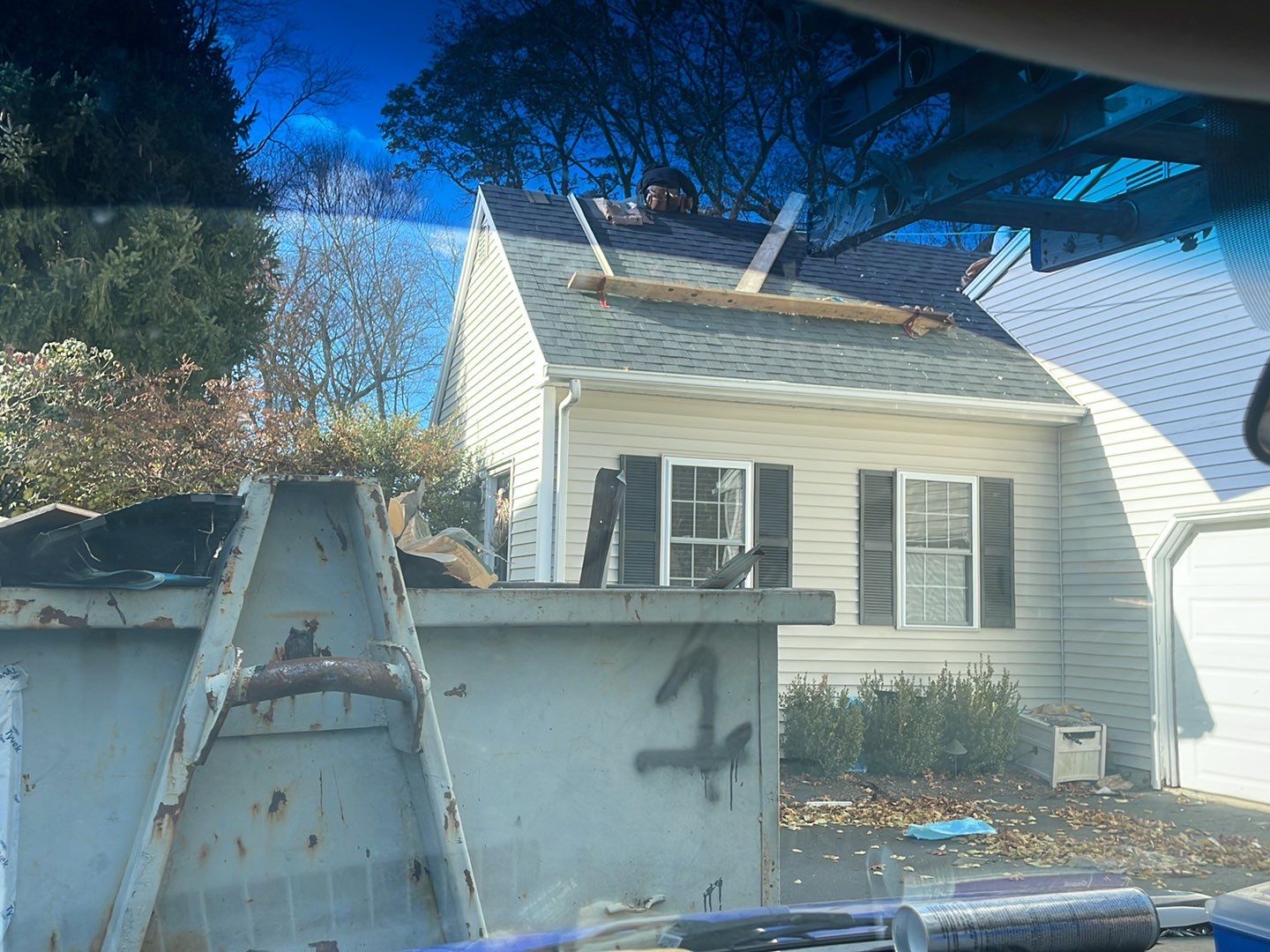 Residential Roofing Installation using Certainteed Landmark Moire Black by A Plus Exterior