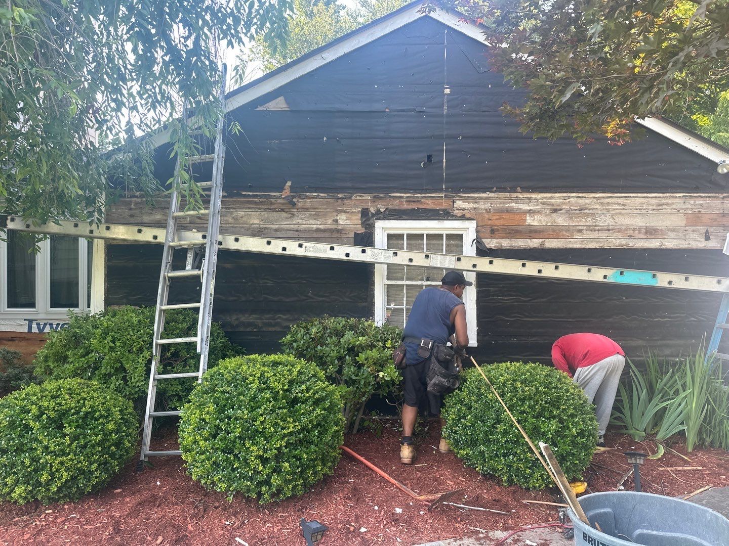 Siding Installation using Hardie Plank Artic white by A Plus Exterior