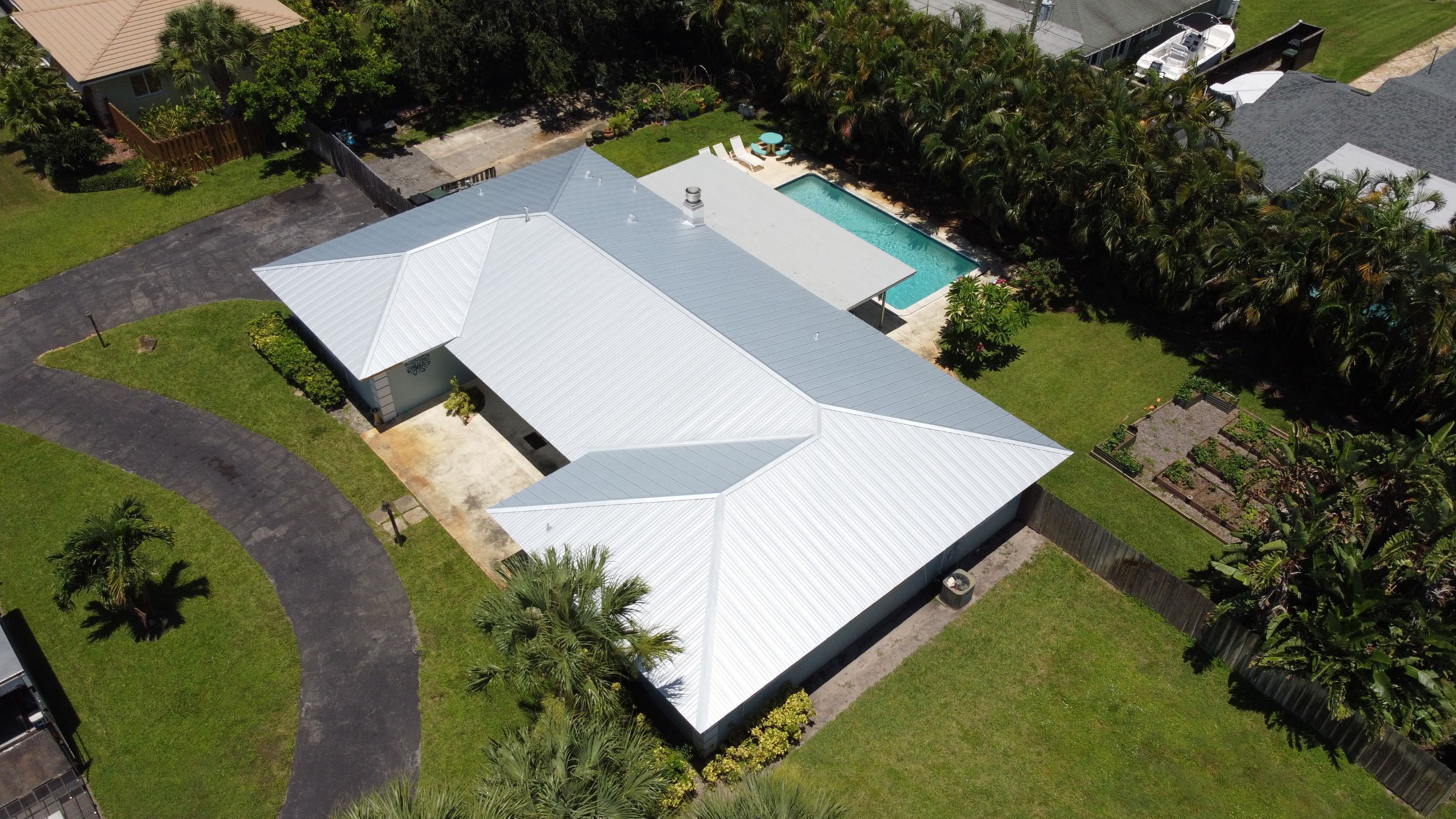 Residential Roofing Installation using 1" Nail strip metal roof by BLUES BROTHERS ROOFING