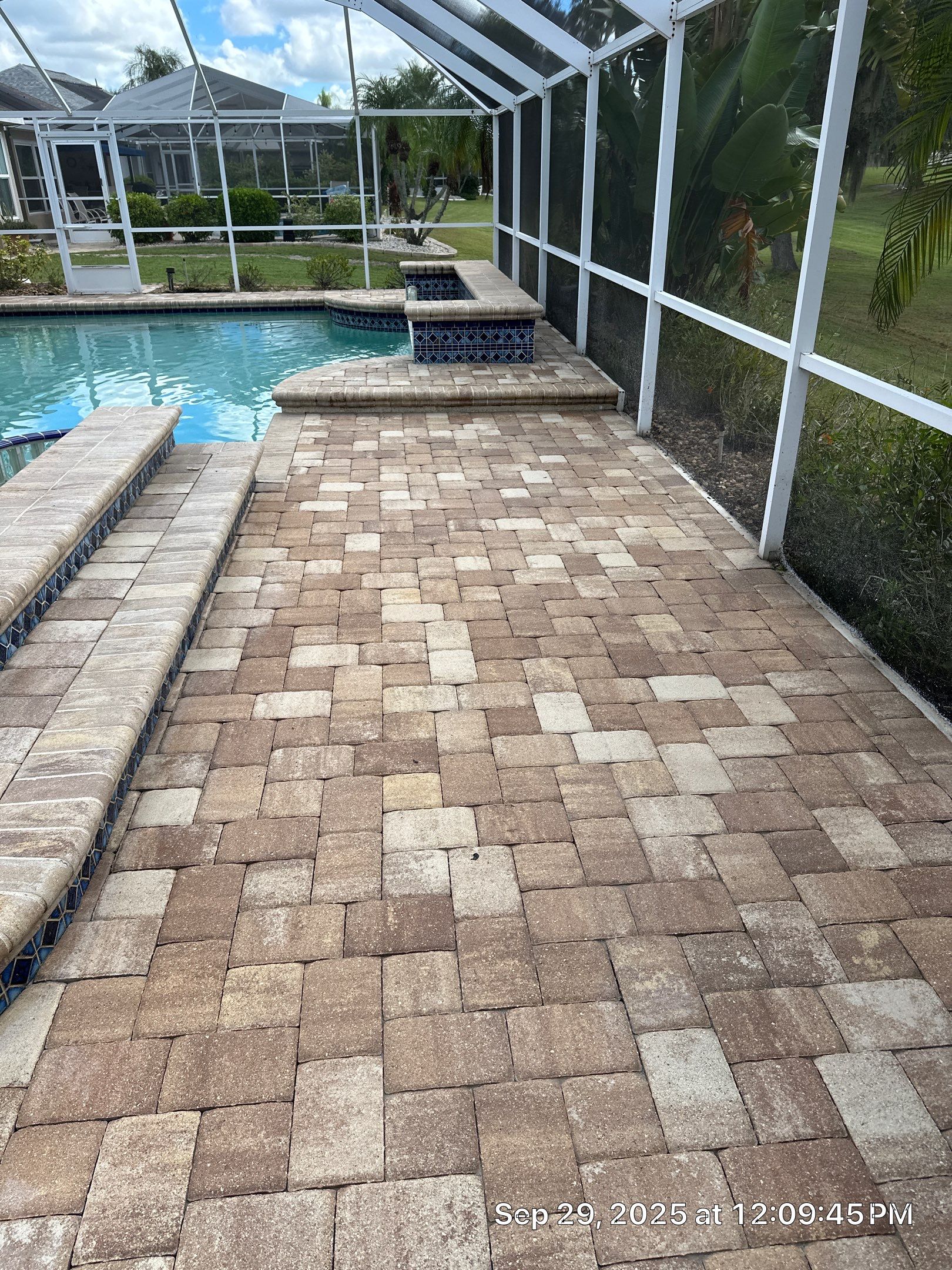 Sun City Center Paver Stripping and Sealing for Pool Deck by Supreme Paver Experts