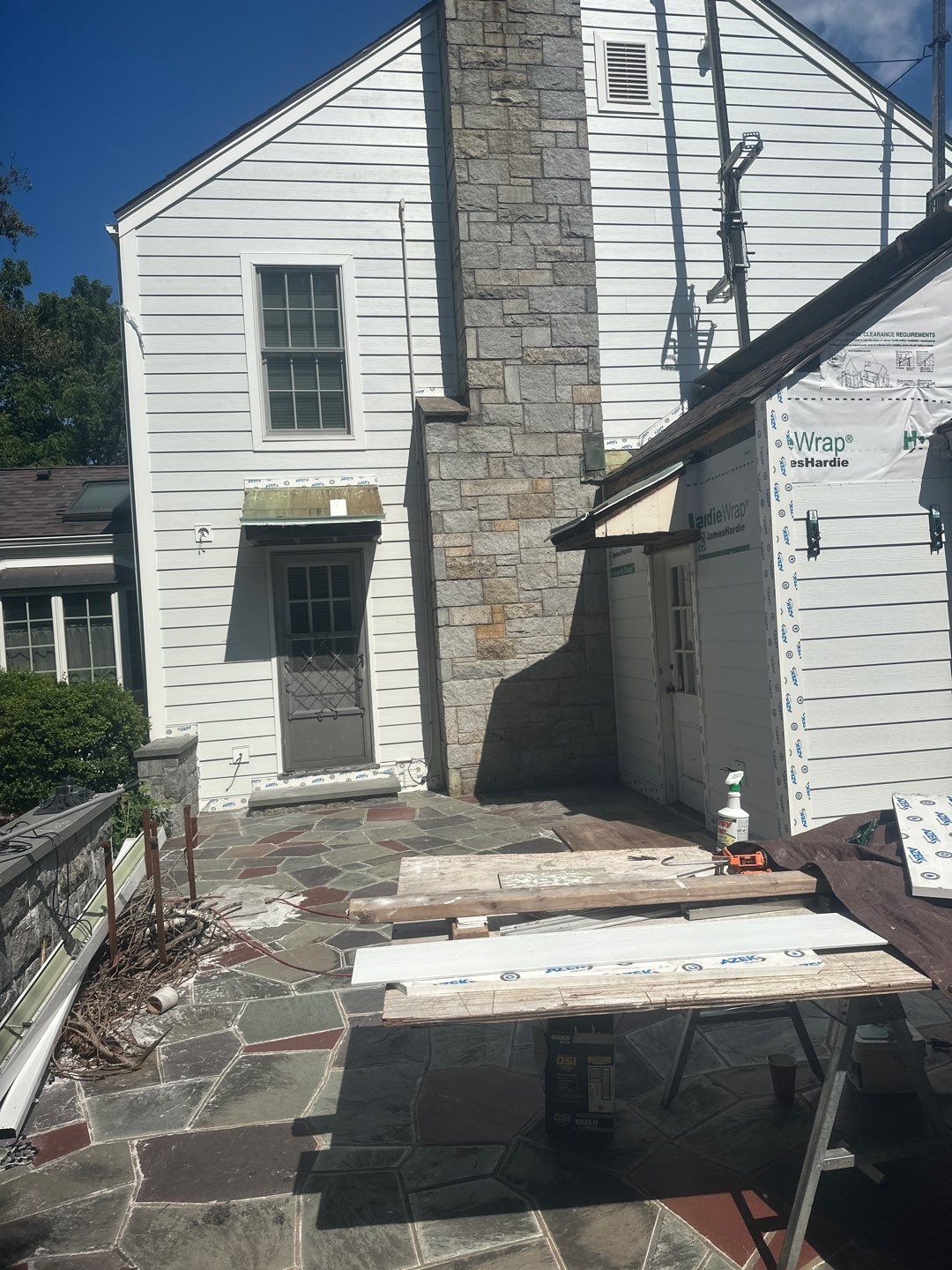 Siding Installation using Hardie Plank Artic white by A Plus Exterior