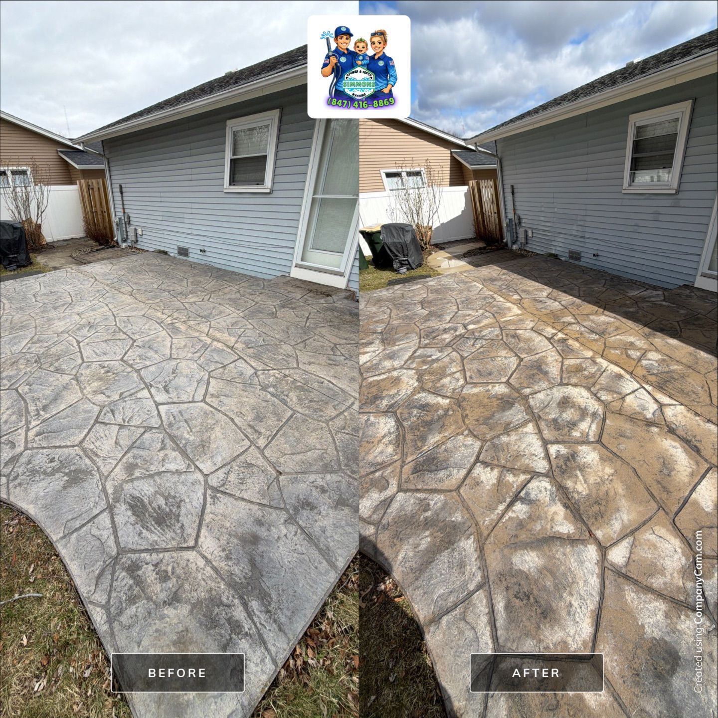 Project in Elk Grove Village by Simmons Power & Soft Washing