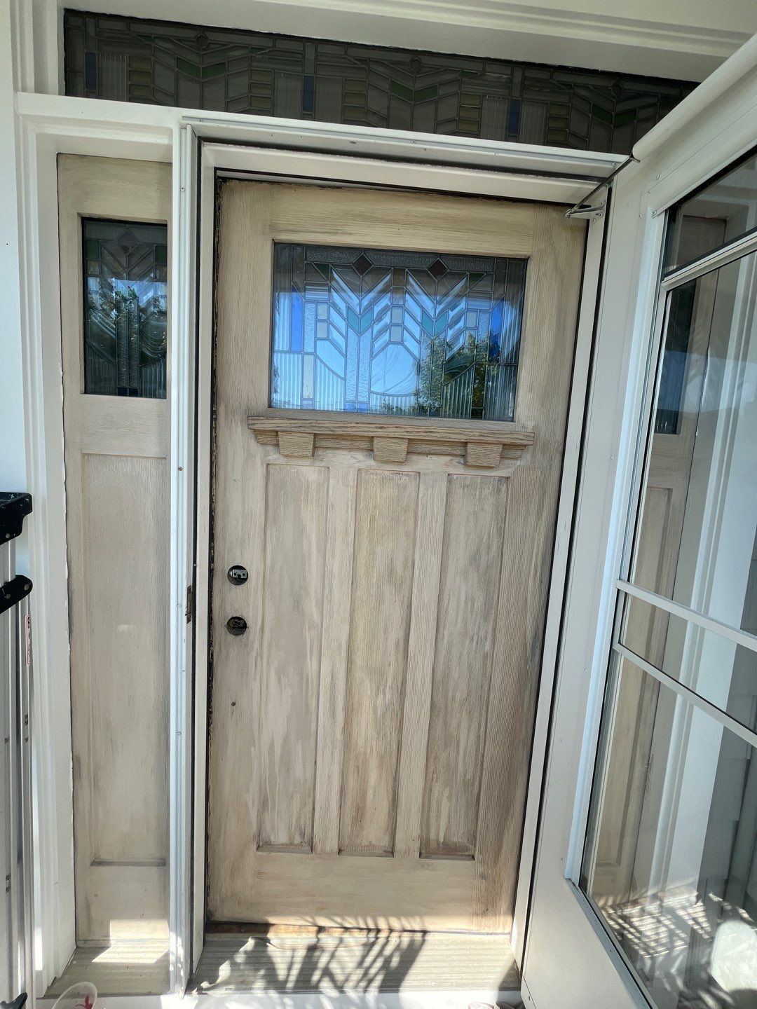 Craftsman Entry Door Restoration and Painting in Ocean City by FreshCoat Works LLC