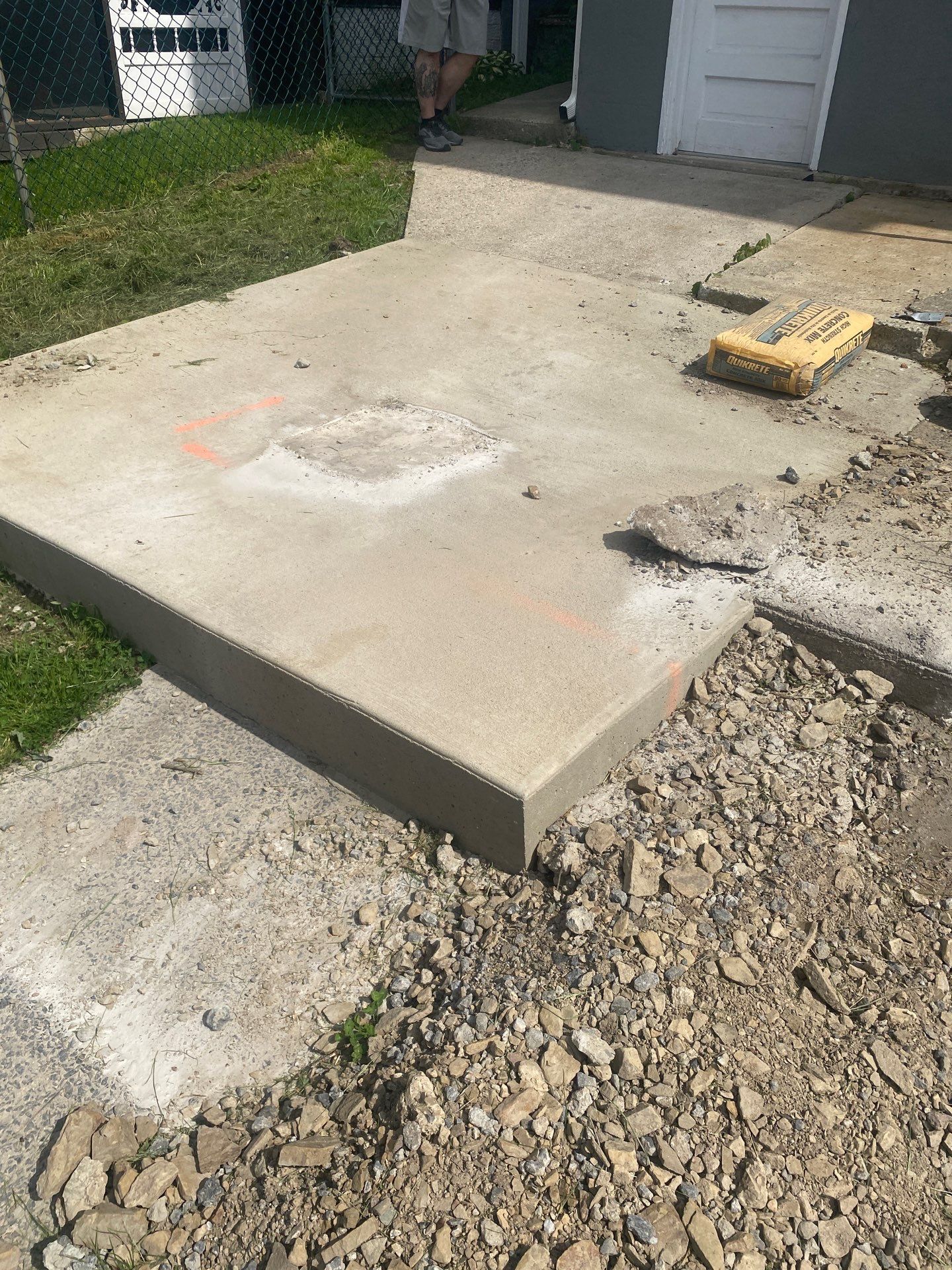 Pressure-Treated Wooden Staircase and Concrete Footing Installation in Schuylkill Haven by Herts Roofing & Construction