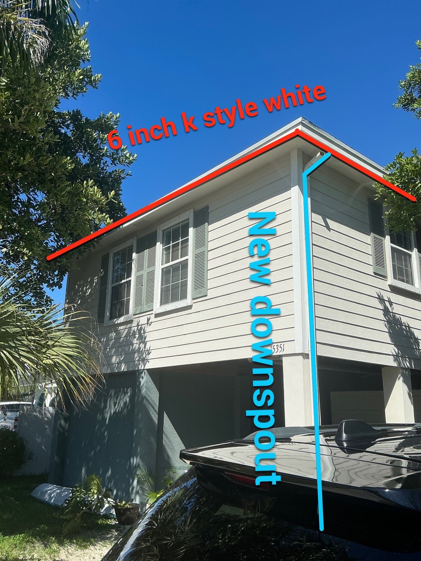 New Downspout Installation in Fort Myers FL by Gutter Professors