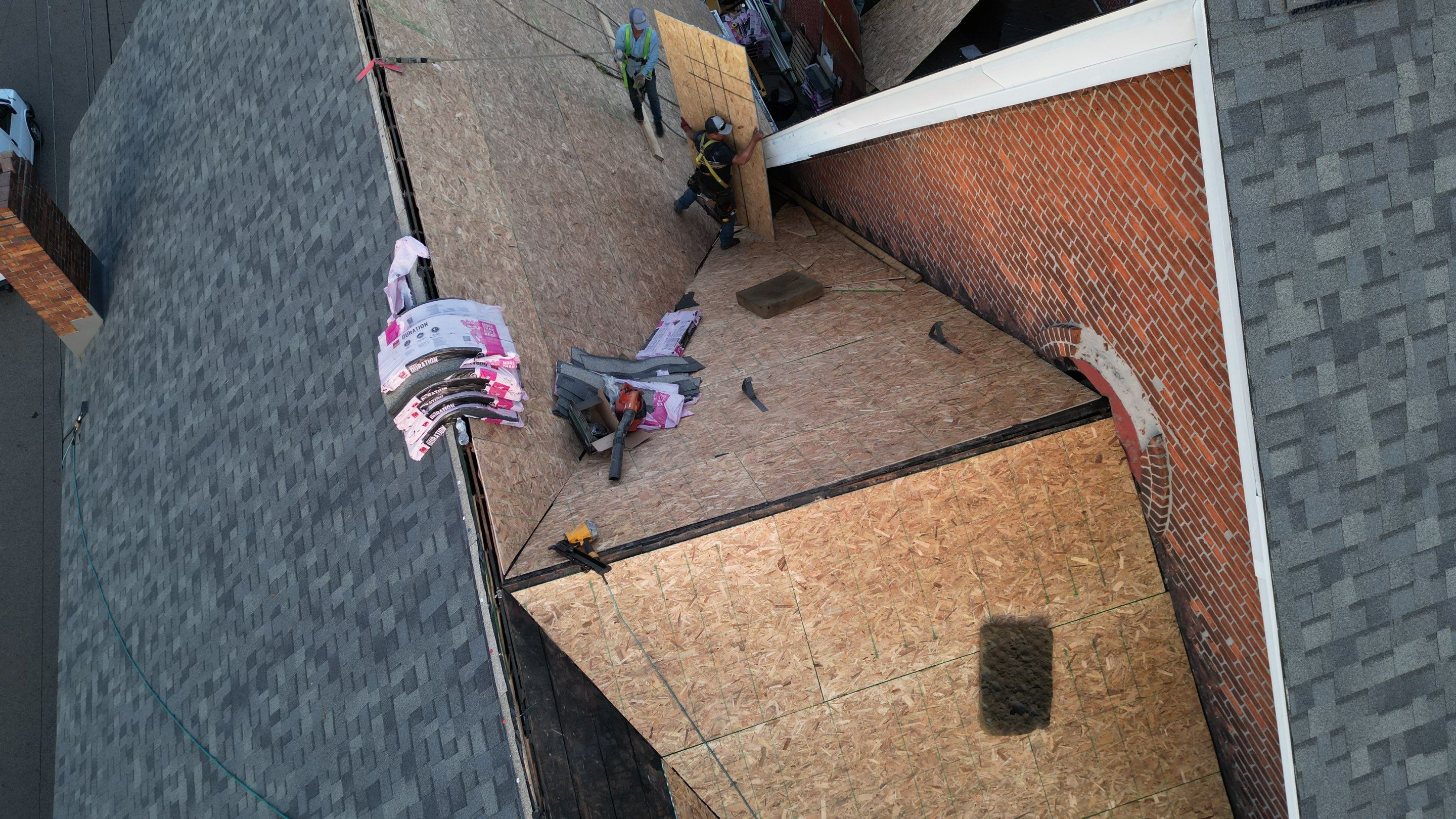 Commercial Roofing Installation using Duration Series Shingles - Estate Gray by RoofX 