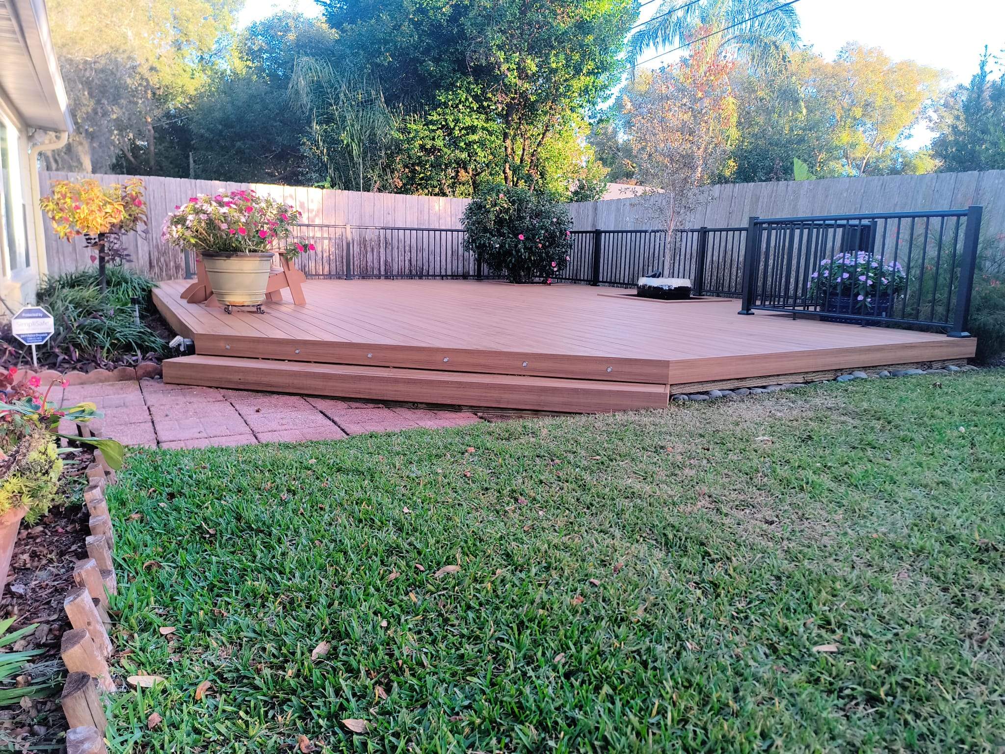 Luxury Multi-Level Deck | Deckorators Voyage Mineral-Based Composite by Orlando pergolas 